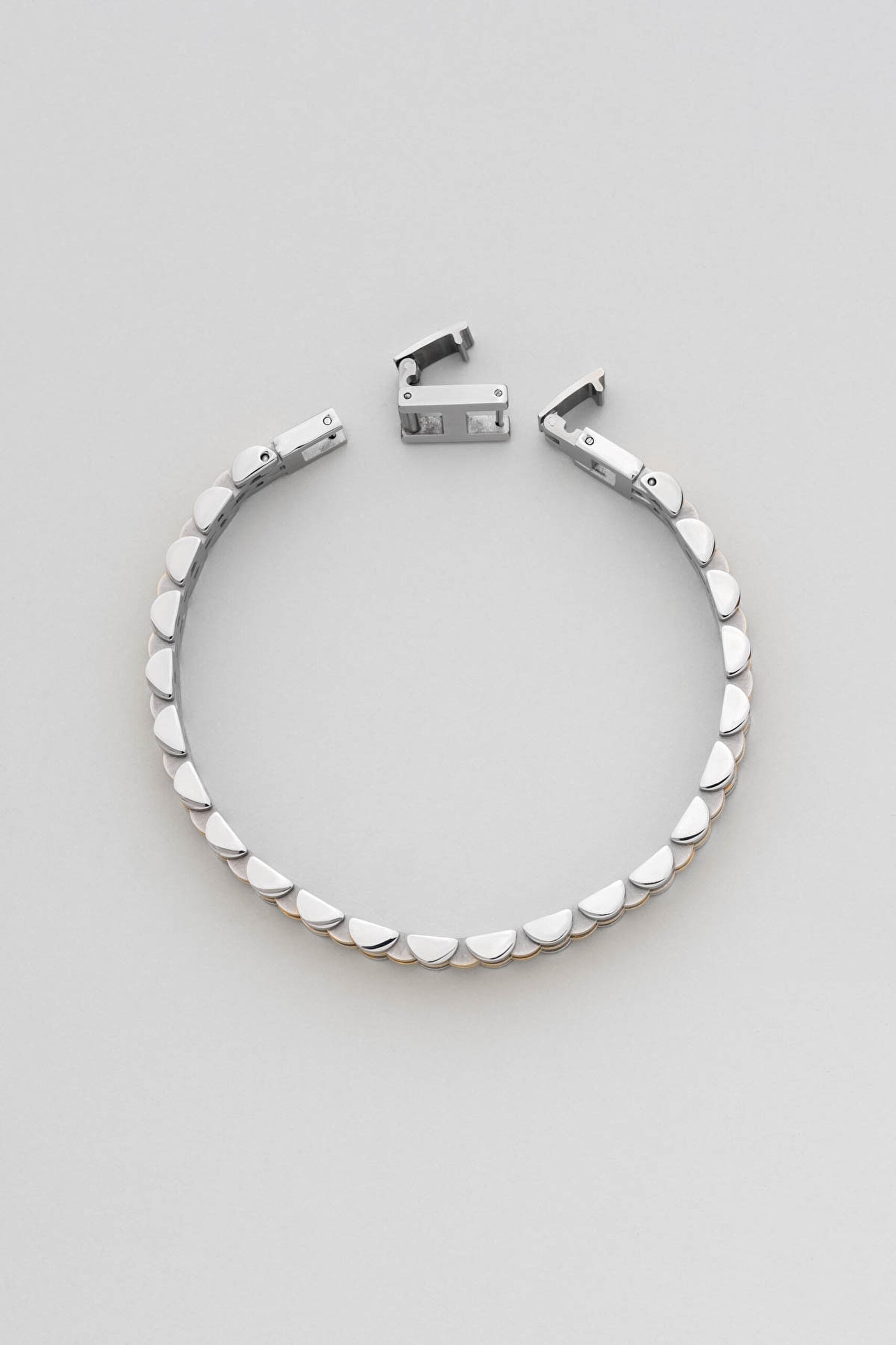 ⁠ Sarı Kaplama Detaylı Erkek Zincir Çelik Bileklik_6}