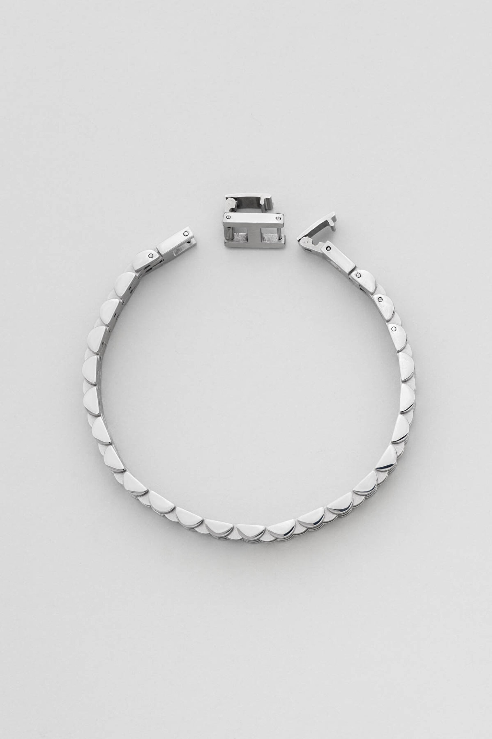 ⁠ Metalik Stil Erkek Çelik Zincir Bileklik_5}