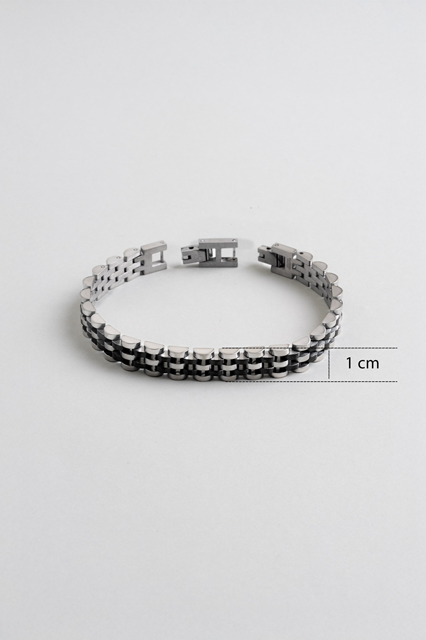 ⁠ İki Renkli Erkek Çelik Zincir Bileklik_2}