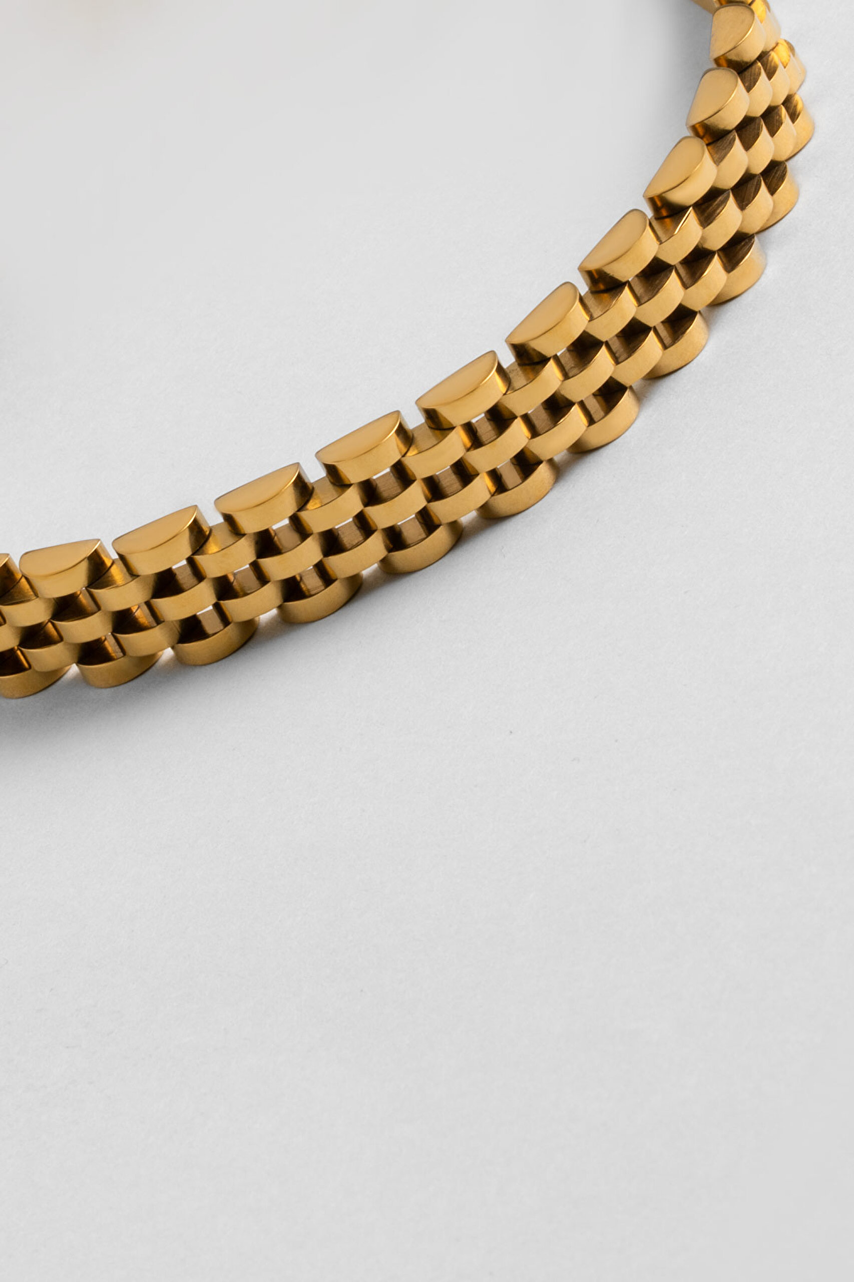 ⁠ Midas’ın Dokunuşu Sarı Kaplama Erkek Çelik Zincir Bileklik_4}