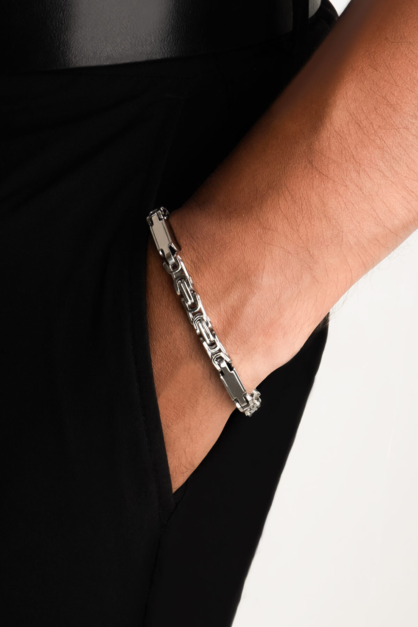 Klasik Model Erkek Çelik Bileklik - 1