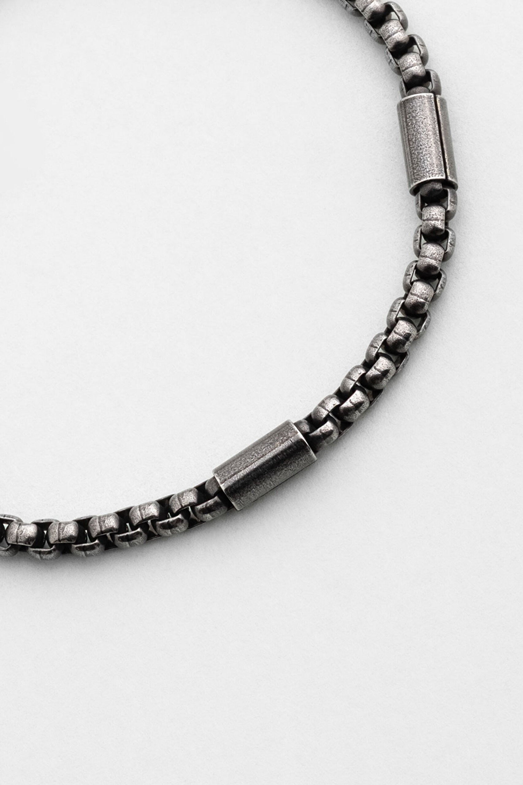 ⁠ Zincir Detaylı Çelik 21 Cm Erkek Bileklik_4}