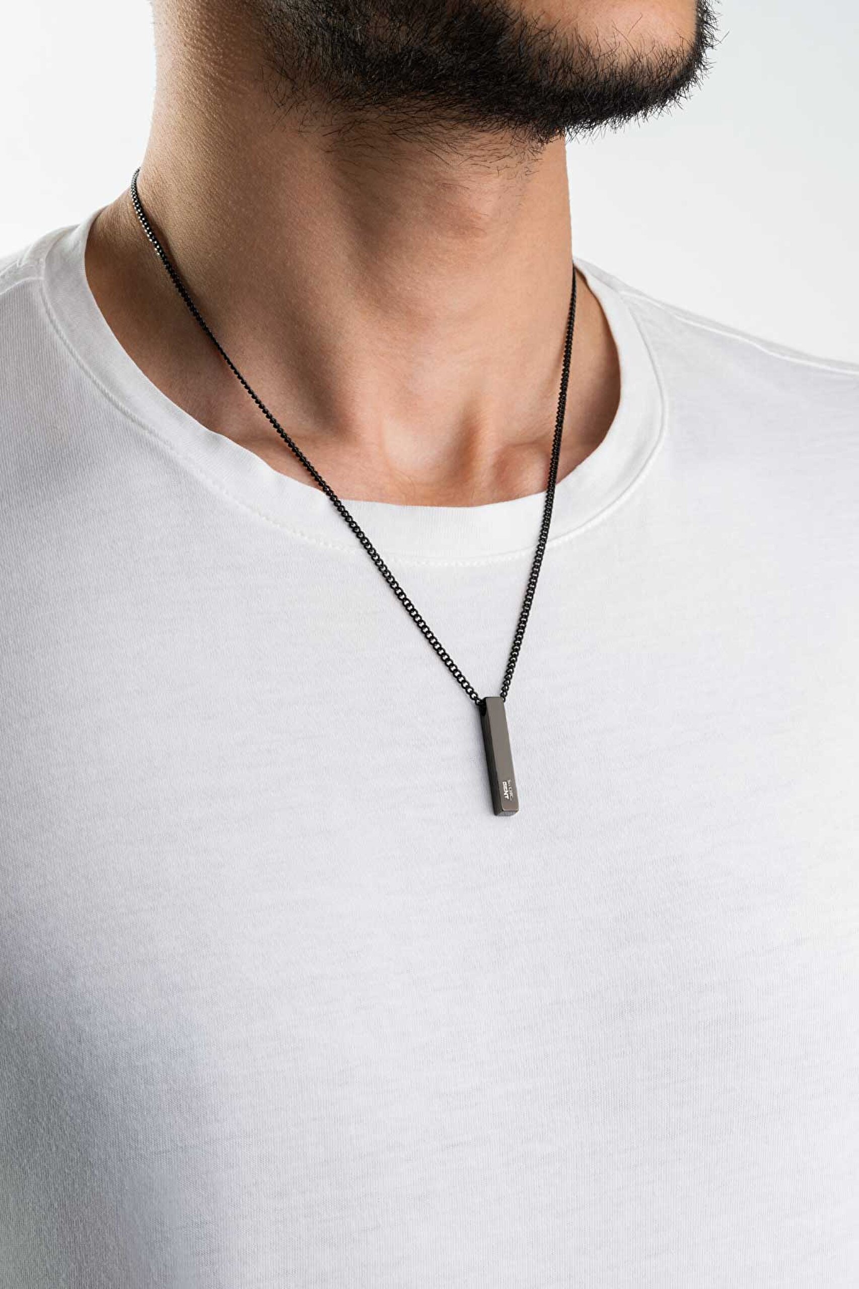 ⁠ Minimal Stil 55 Cm Çelik Erkek Kolye_3}