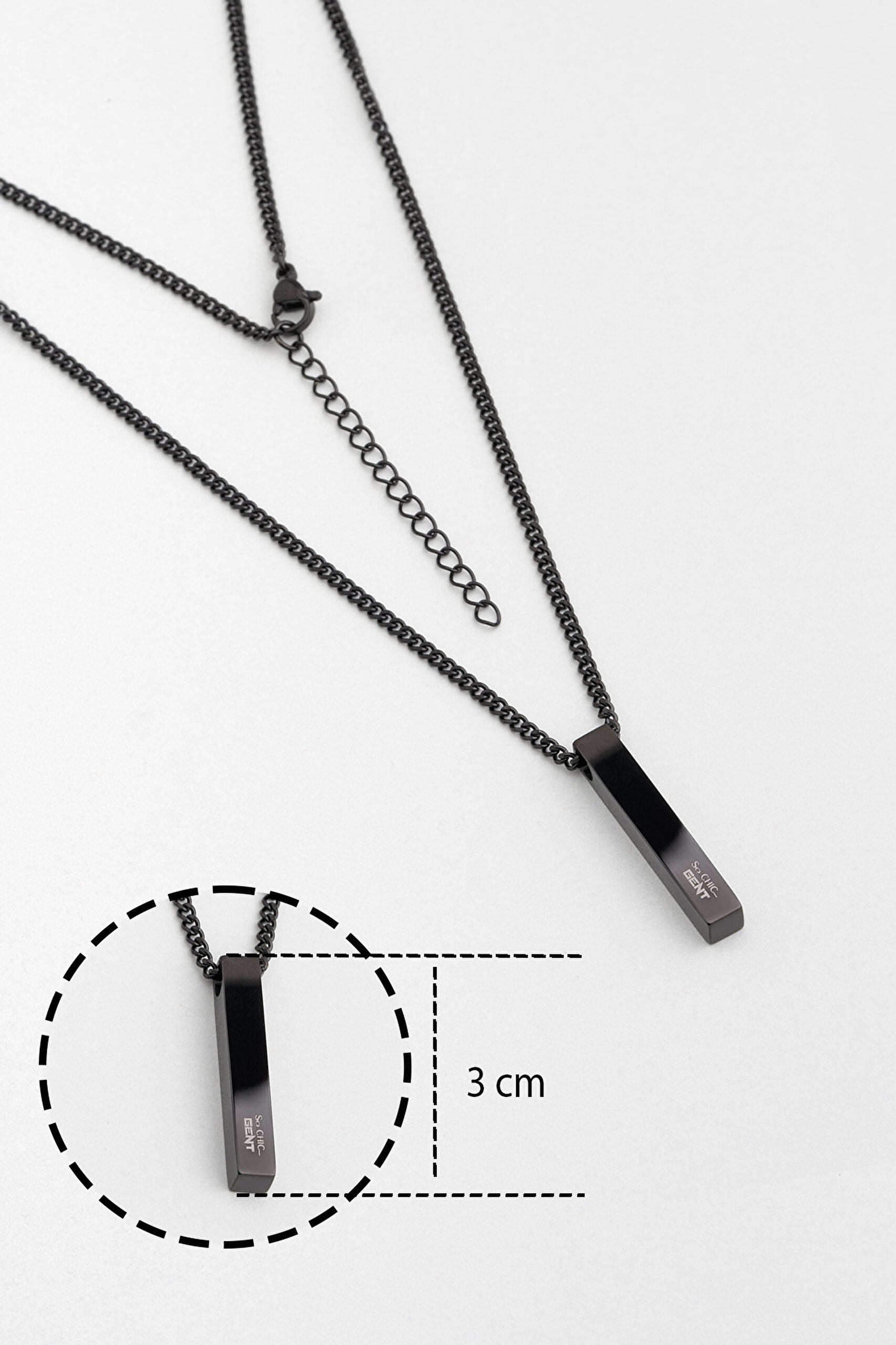 ⁠ Minimal Stil 55 Cm Çelik Erkek Kolye_2}