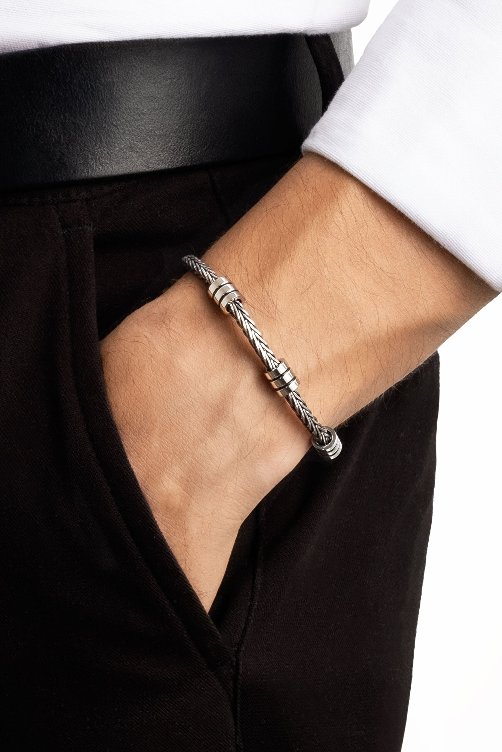 ⁠ Samuray 21 Cm Çelik Erkek Bileklik_3}