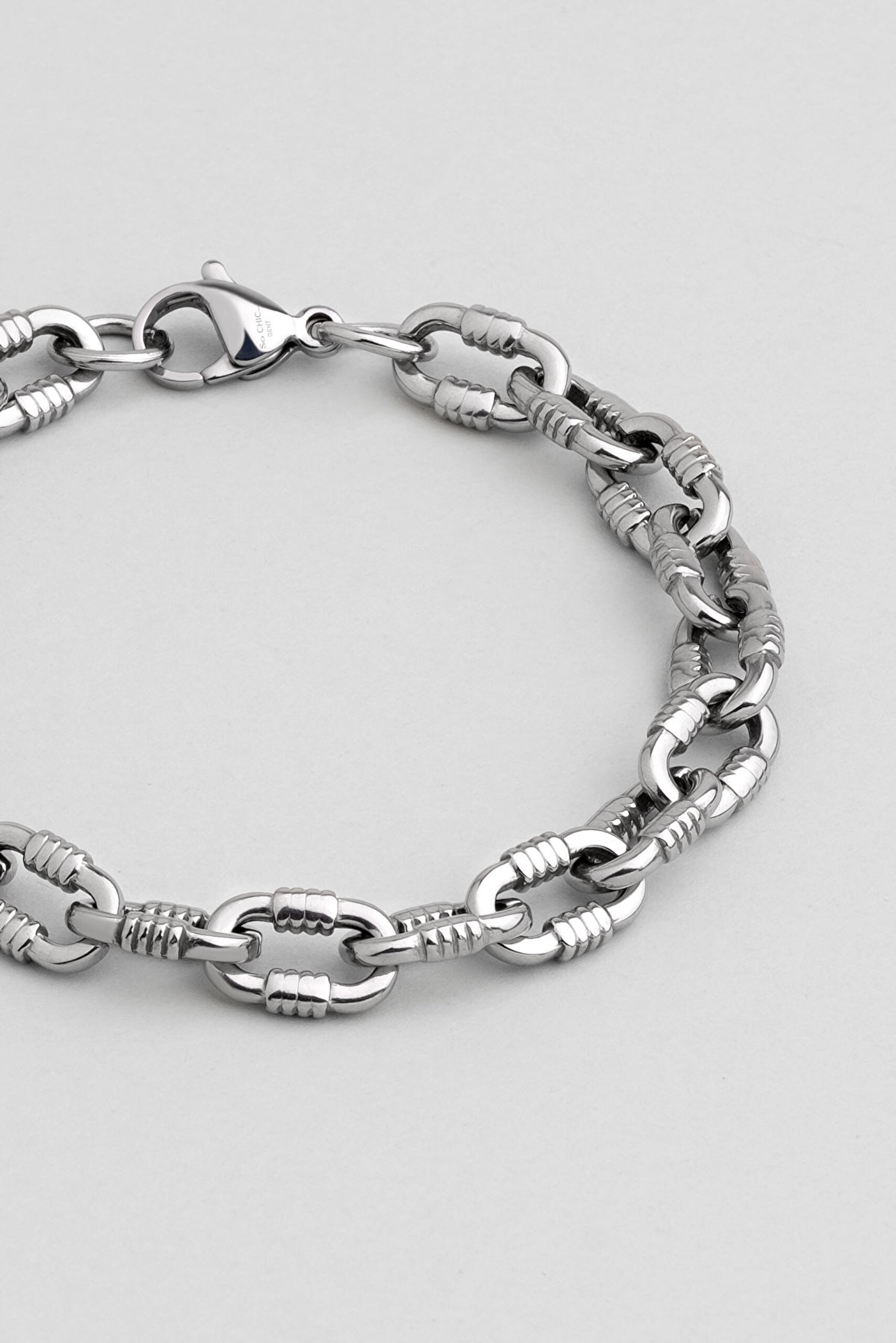 ⁠ Modern Stil Çelik Erkek Bileklik_1}