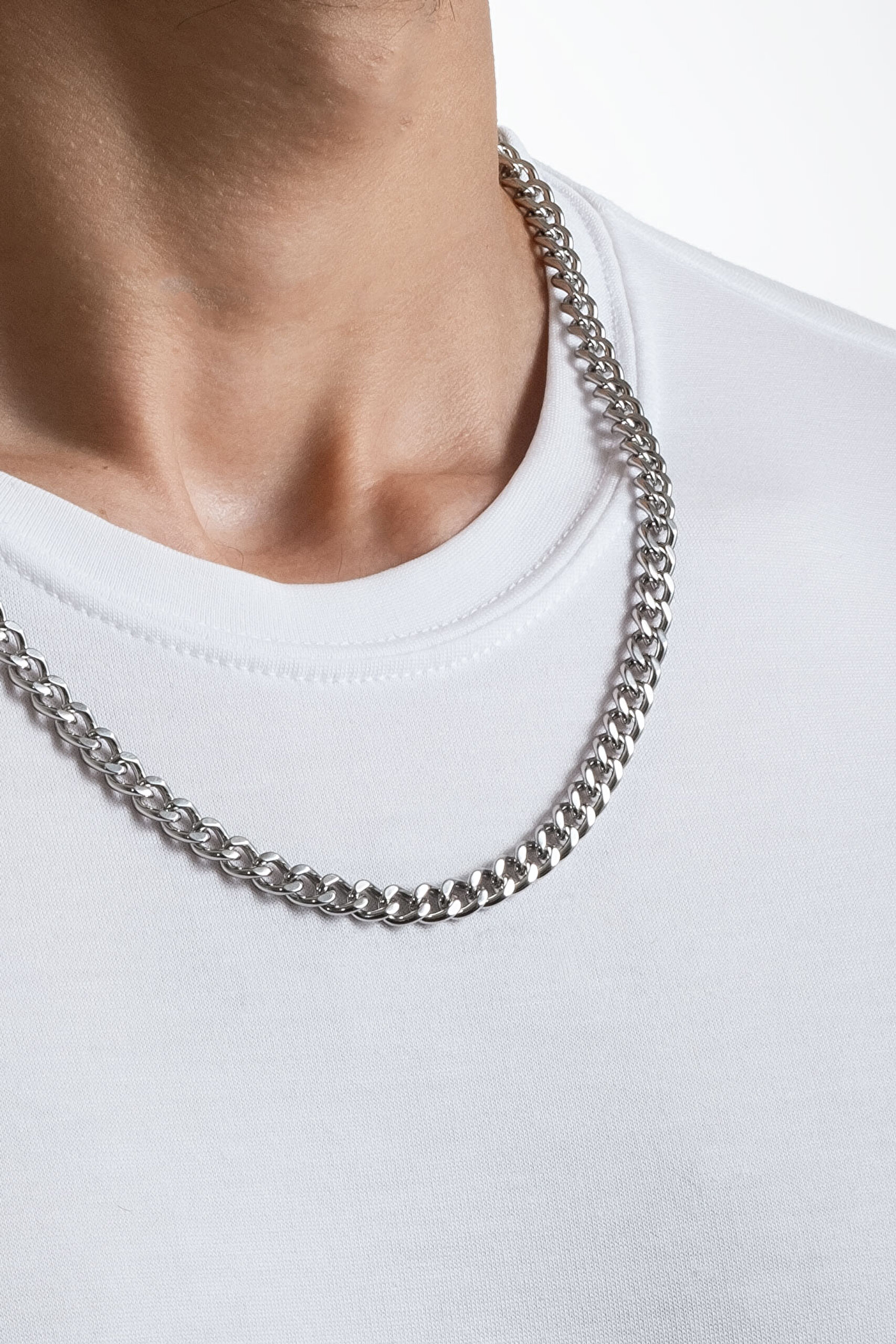 ⁠ Örgü Model Çelik Erkek Kolye_3}