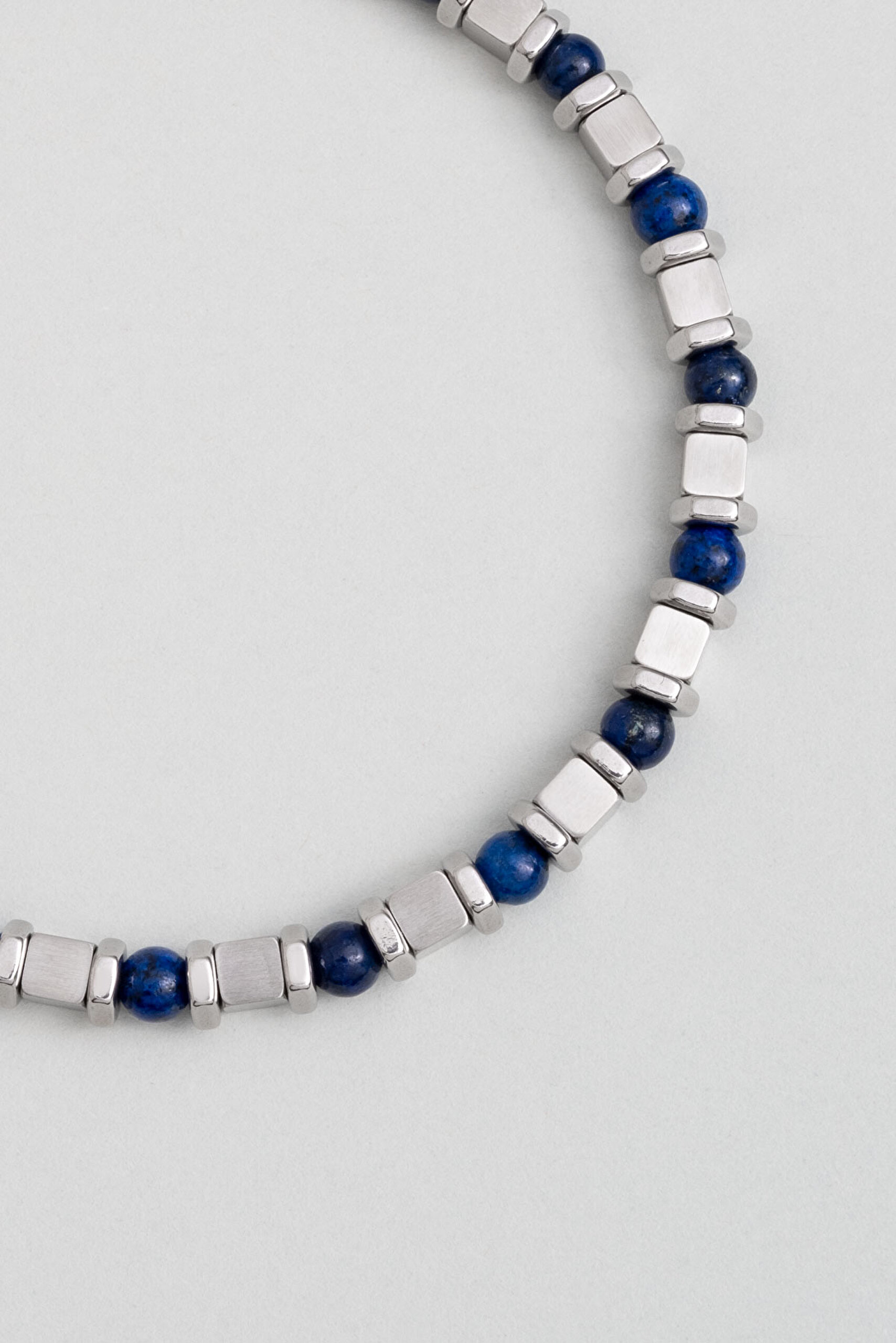 ⁠ Lapis Taşlı 21 Cm Çelik Erkek Bileklik_1}