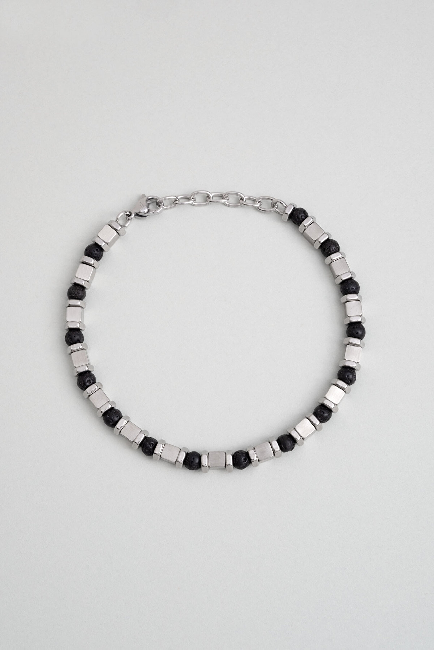 ⁠ Lav Taşlı 21 Cm Çelik Erkek Bileklik_0}