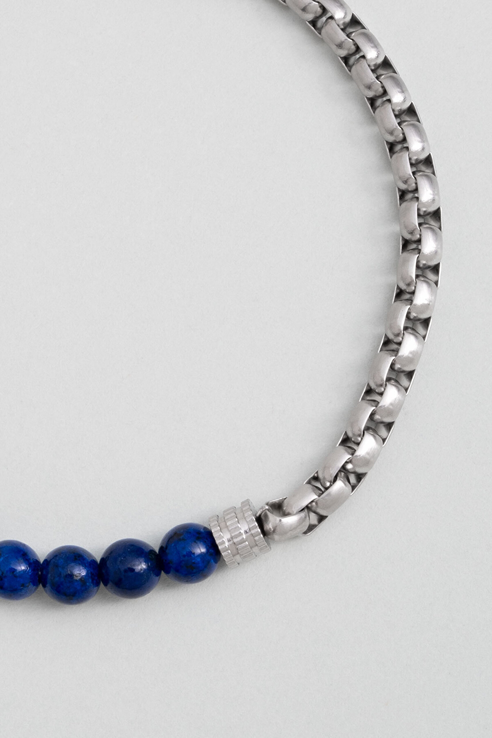 Lapis Taşlı 22 Cm Çelik Erkek Bileklik - 4