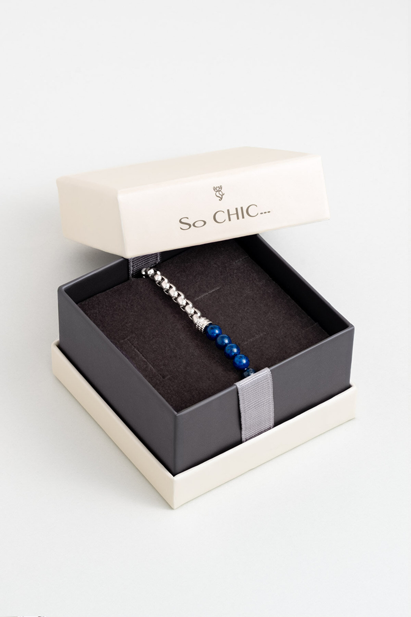 Lapis Taşlı 22 Cm Çelik Erkek Bileklik - 5