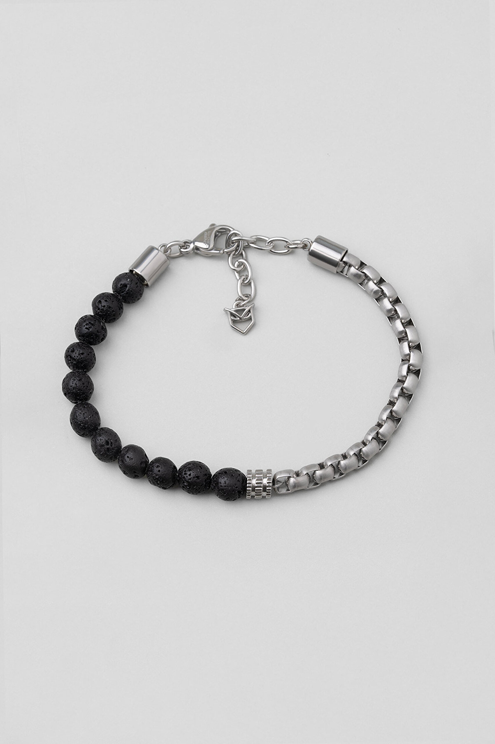 ⁠ Lav Taşlı 22 Cm Çelik Erkek Bileklik_0}