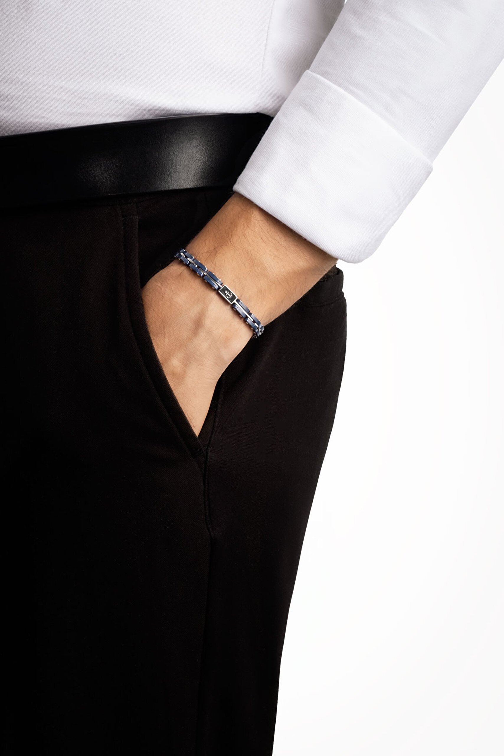 ⁠ Çapa Detaylı 21 Cm Çelik Erkek Bileklik_2}