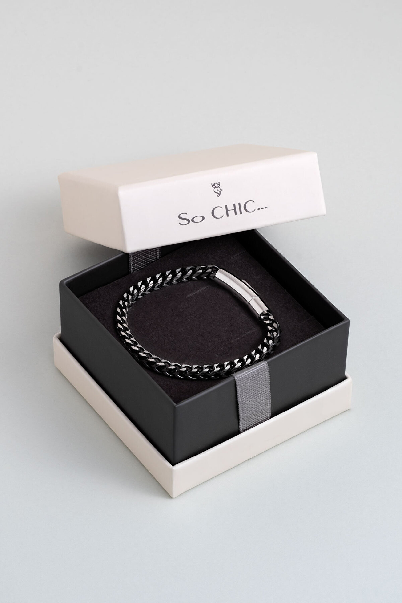 Metalik Stil Çelik Erkek Bileklik - 4