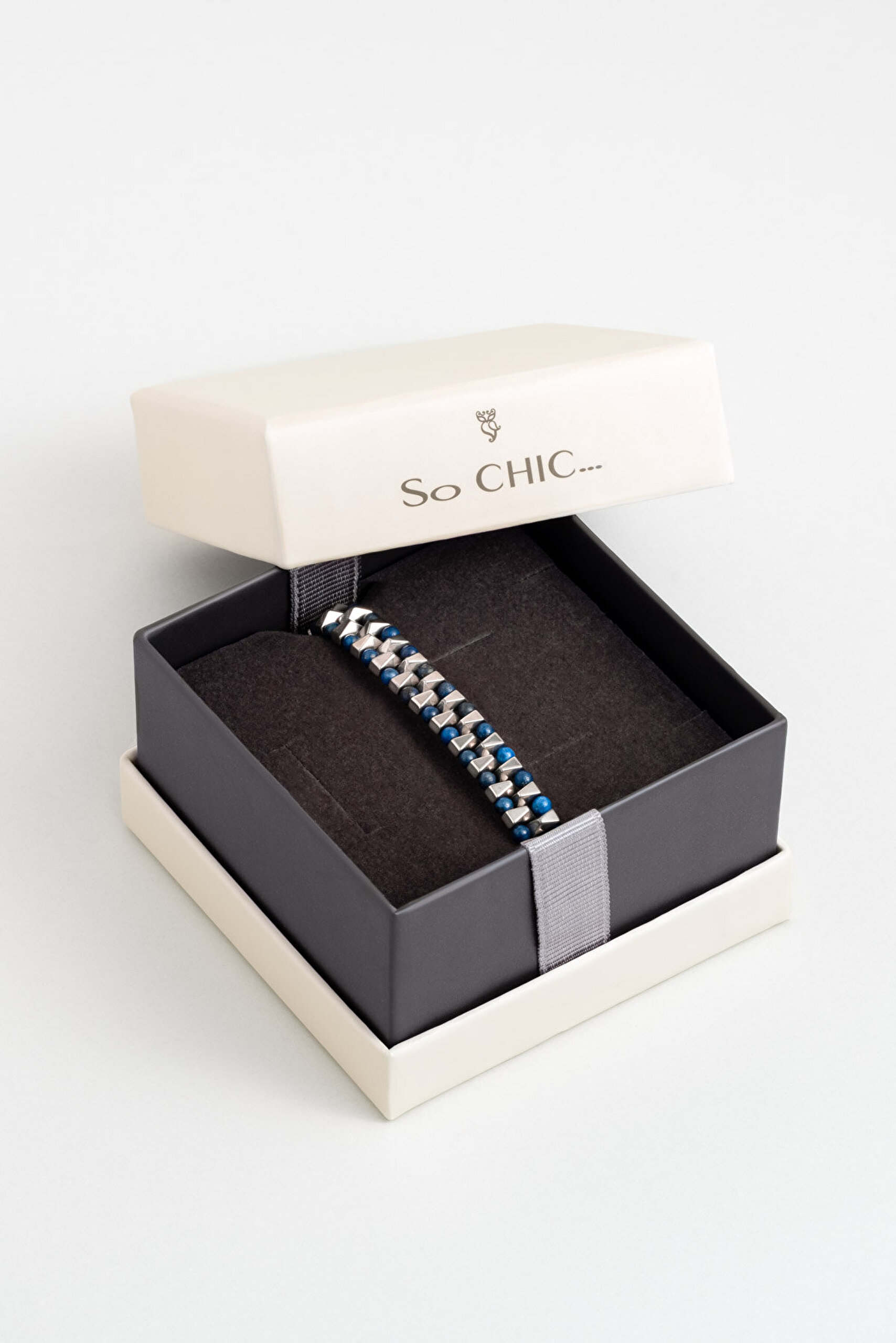 Lapis Taşlı 21 Cm Çelik Erkek Bileklik - 4