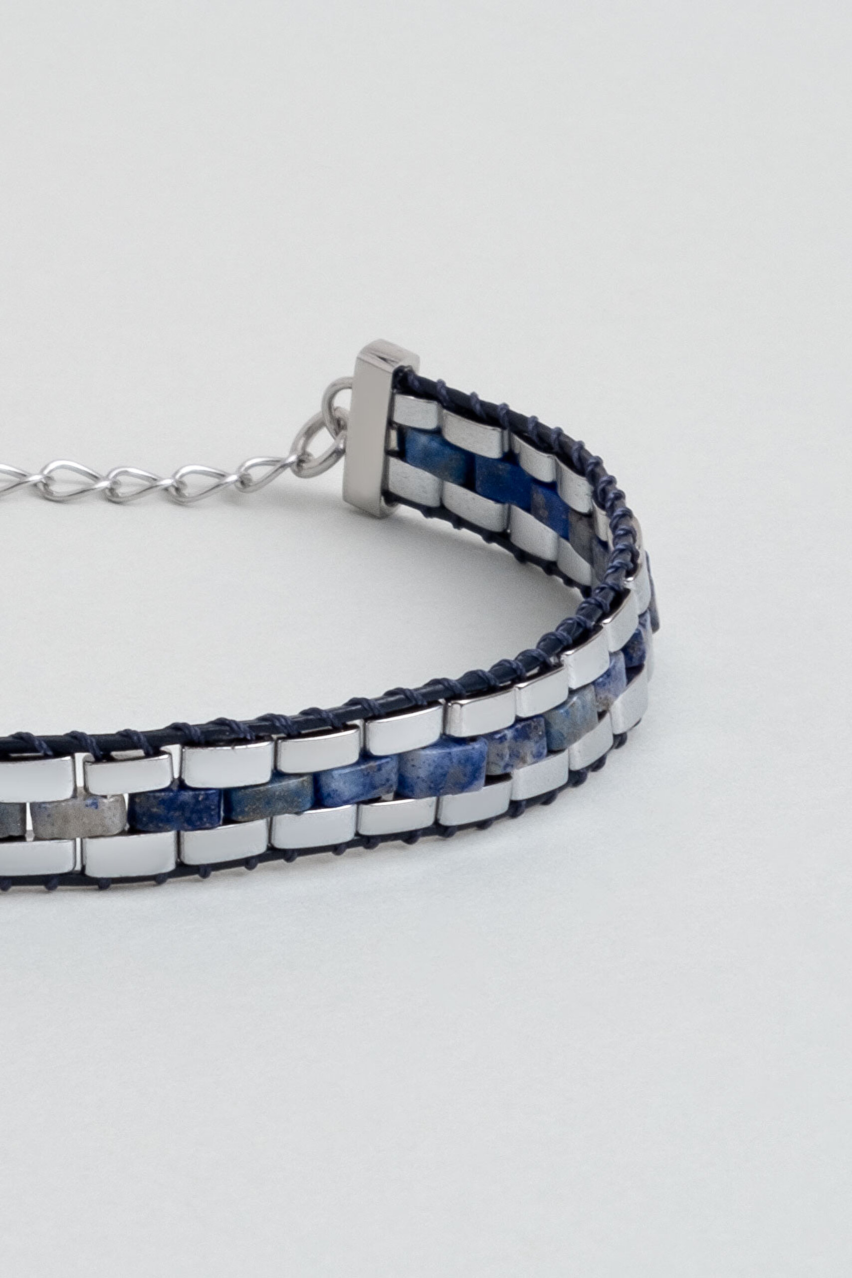 ⁠ Lapis Taşlı 21 Cm Çelik Erkek Bileklik
_1}