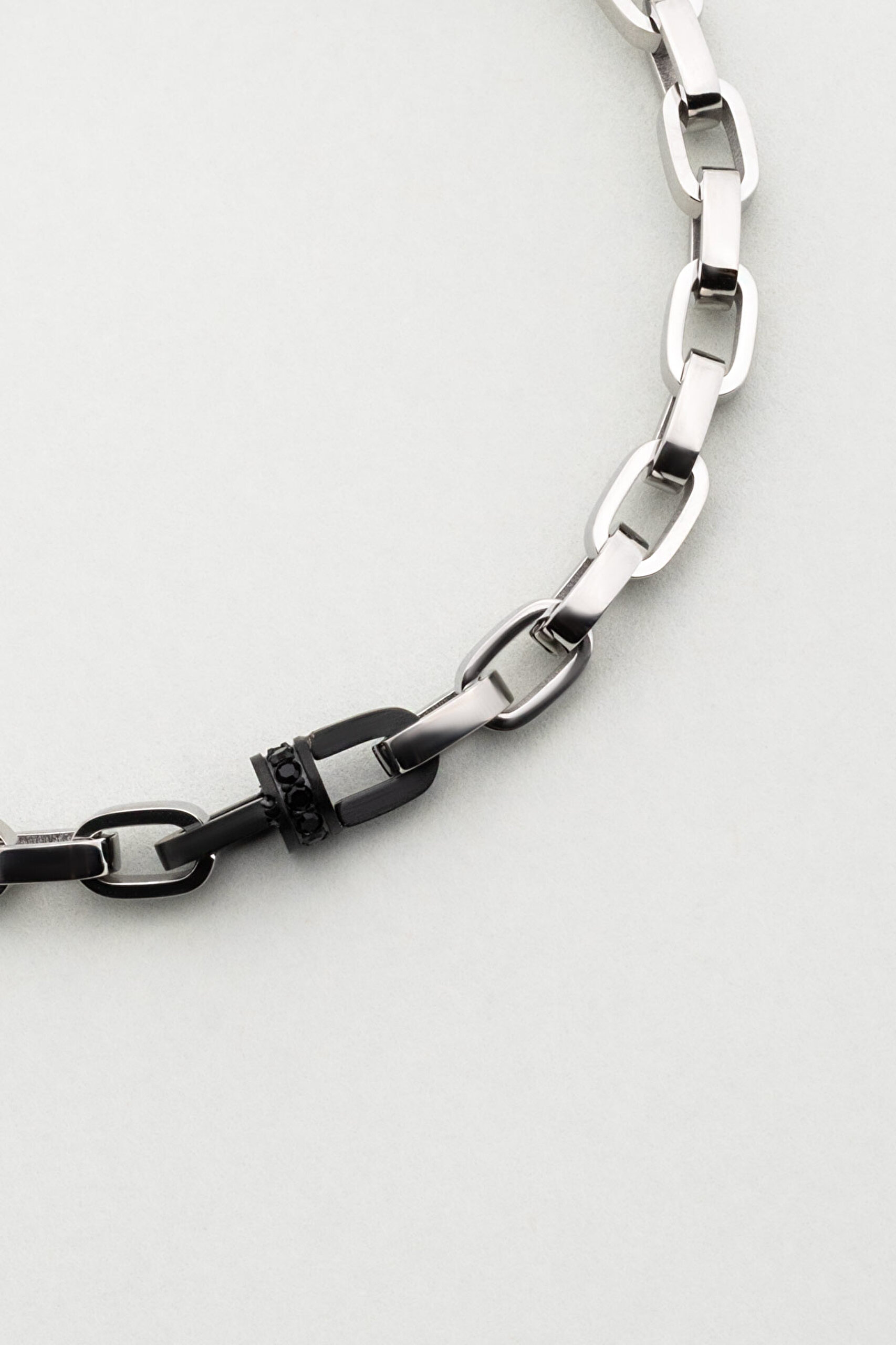 ⁠ Metalik Stil Çelik Erkek Bileklik_4}