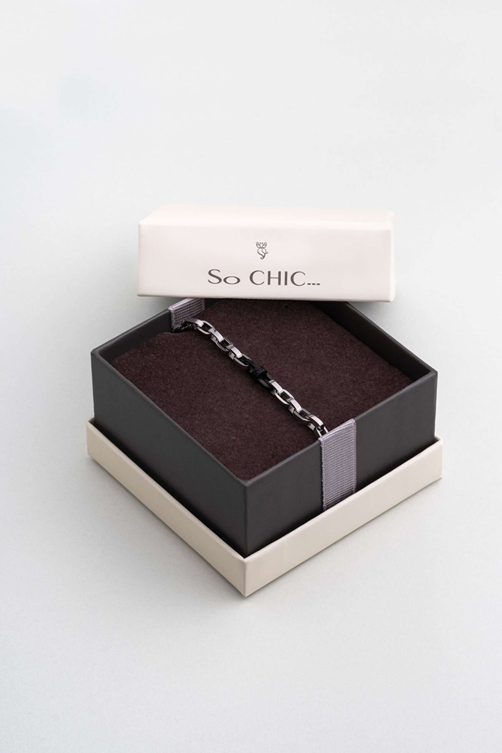 ⁠ Metalik Stil Çelik Erkek Bileklik_5}