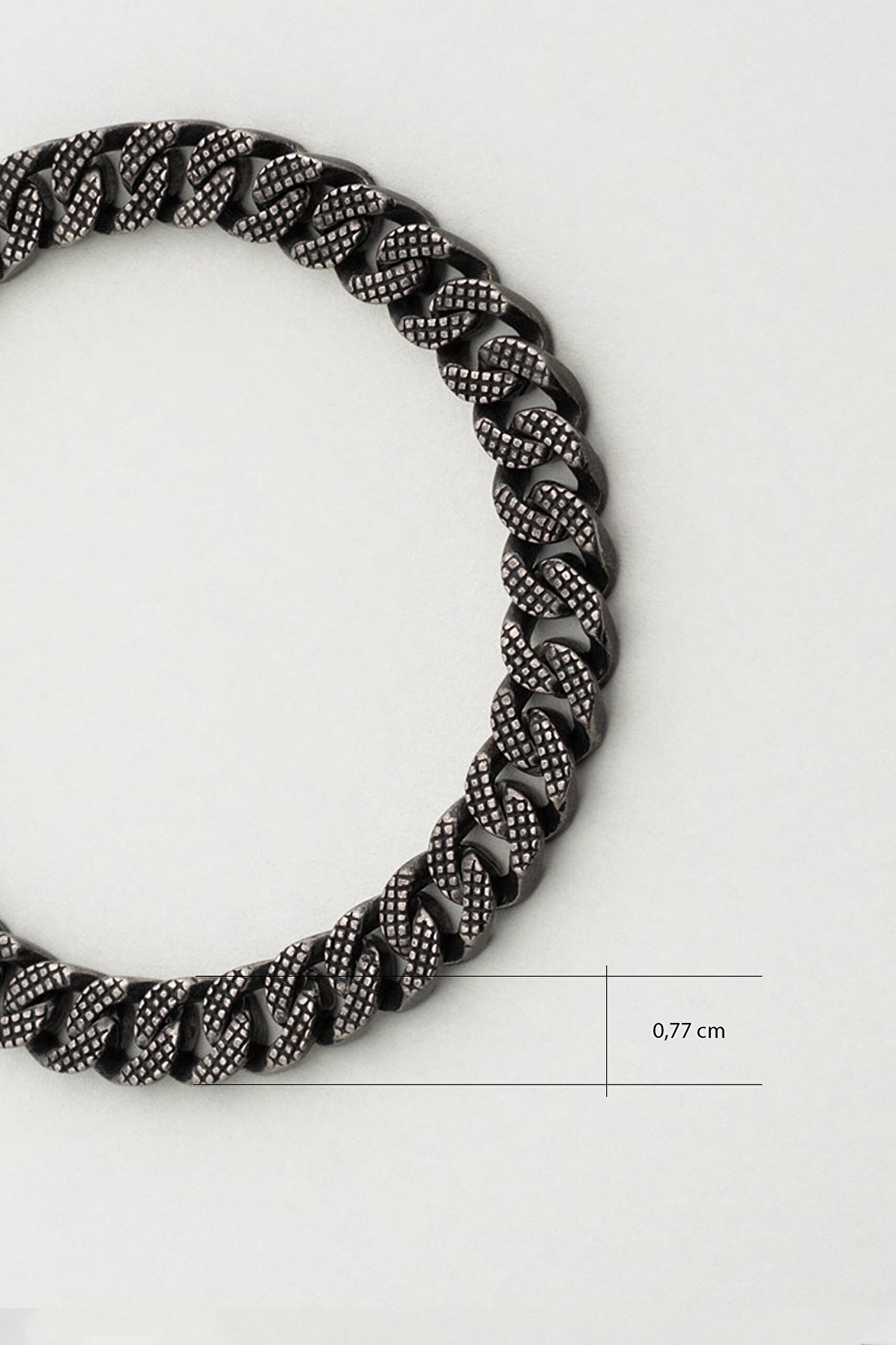 ⁠ Örgü Model Çelik Erkek Bileklik_2}