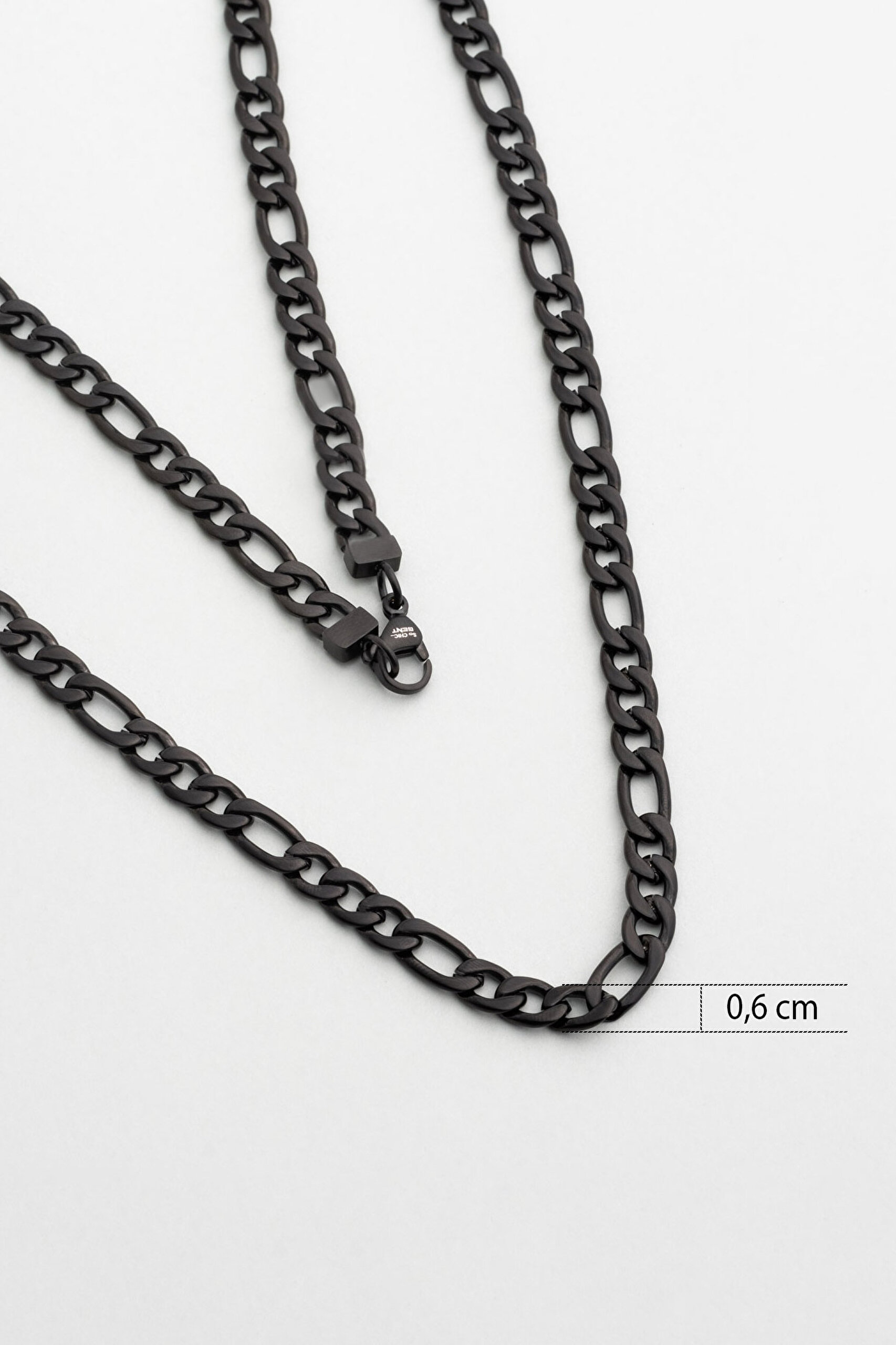 ⁠ Modern Tasarım 61 Cm Zincir Çelik Erkek Kolye_2}