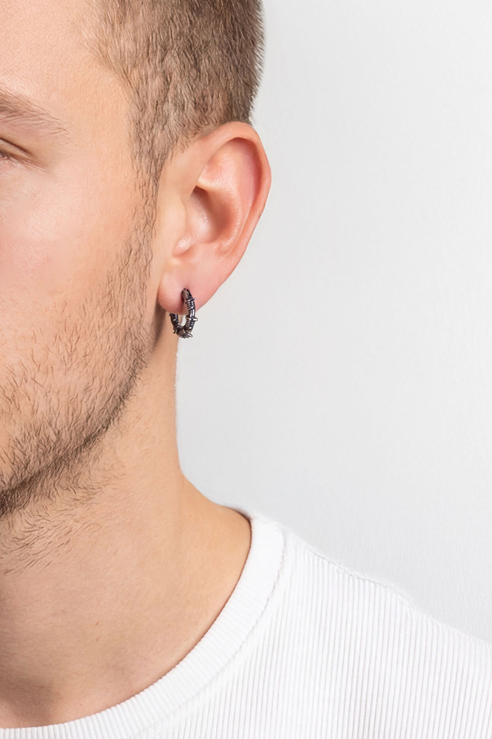 Thor Erkek Çelik Halka Küpe - 3