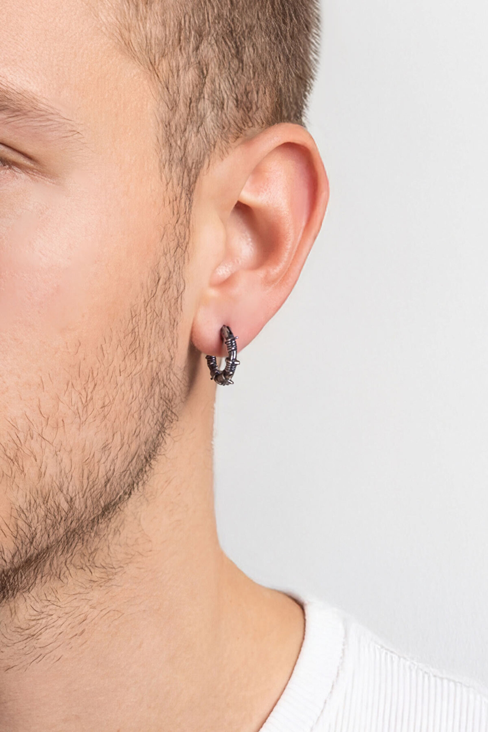 Thor Erkek Çelik Halka Küpe - 1