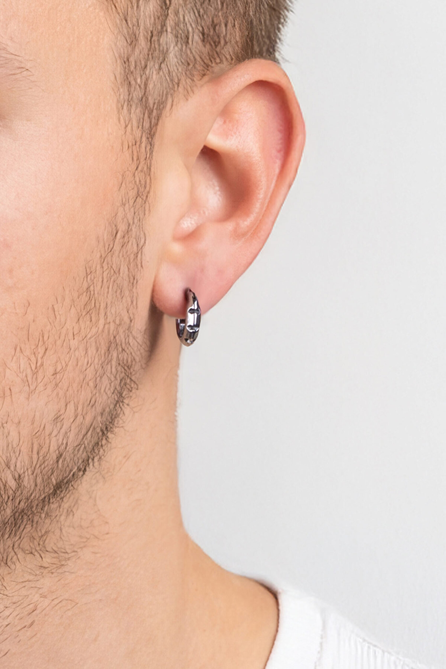 Poseidon Çelik Erkek Halka Küpe - 1