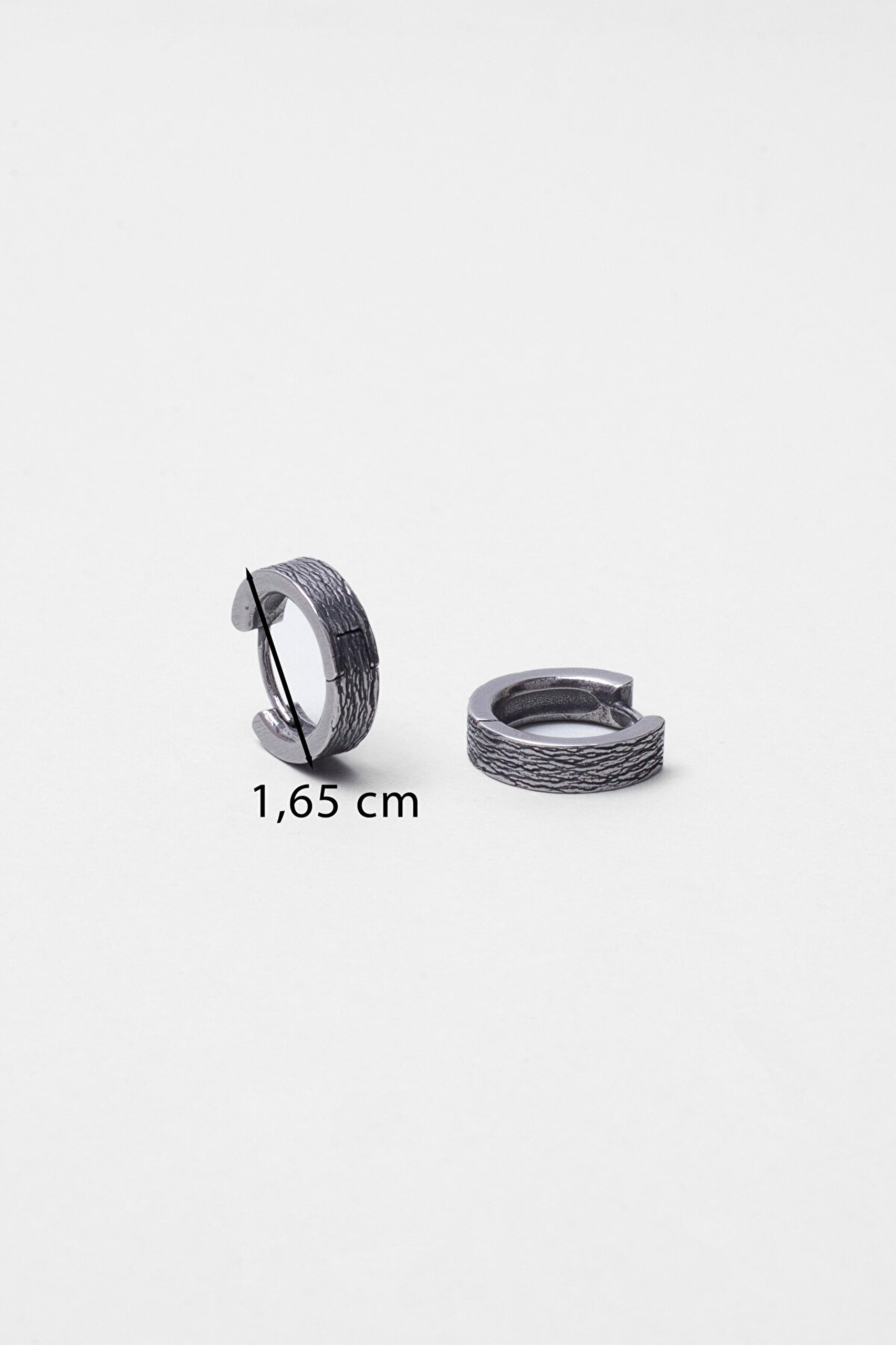 Modern Stil Erkek Çelik Halka Küpe - 2