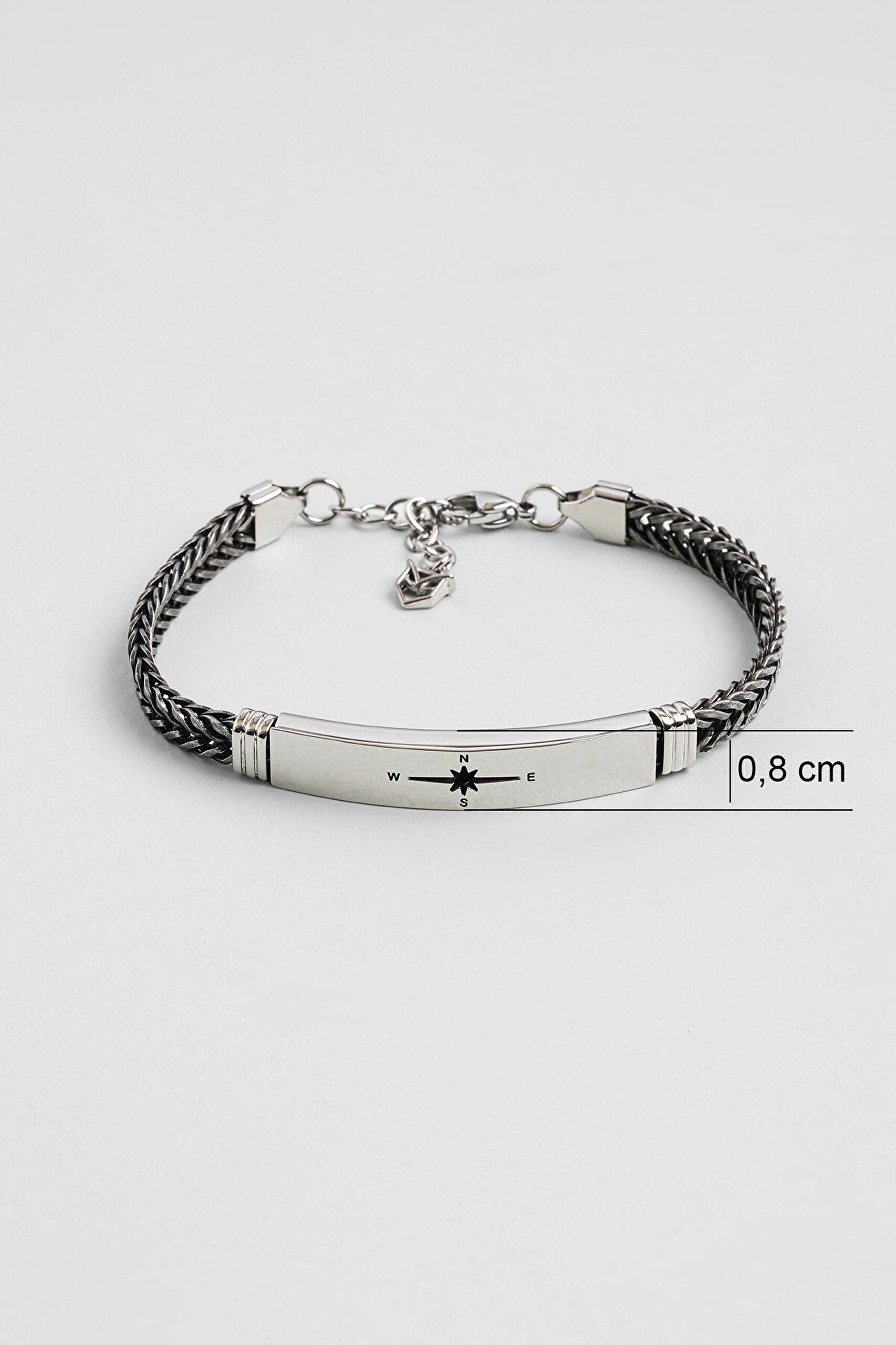 Zenit Yıldızı 22 Cm Çelik Erkek Bileklik - 2