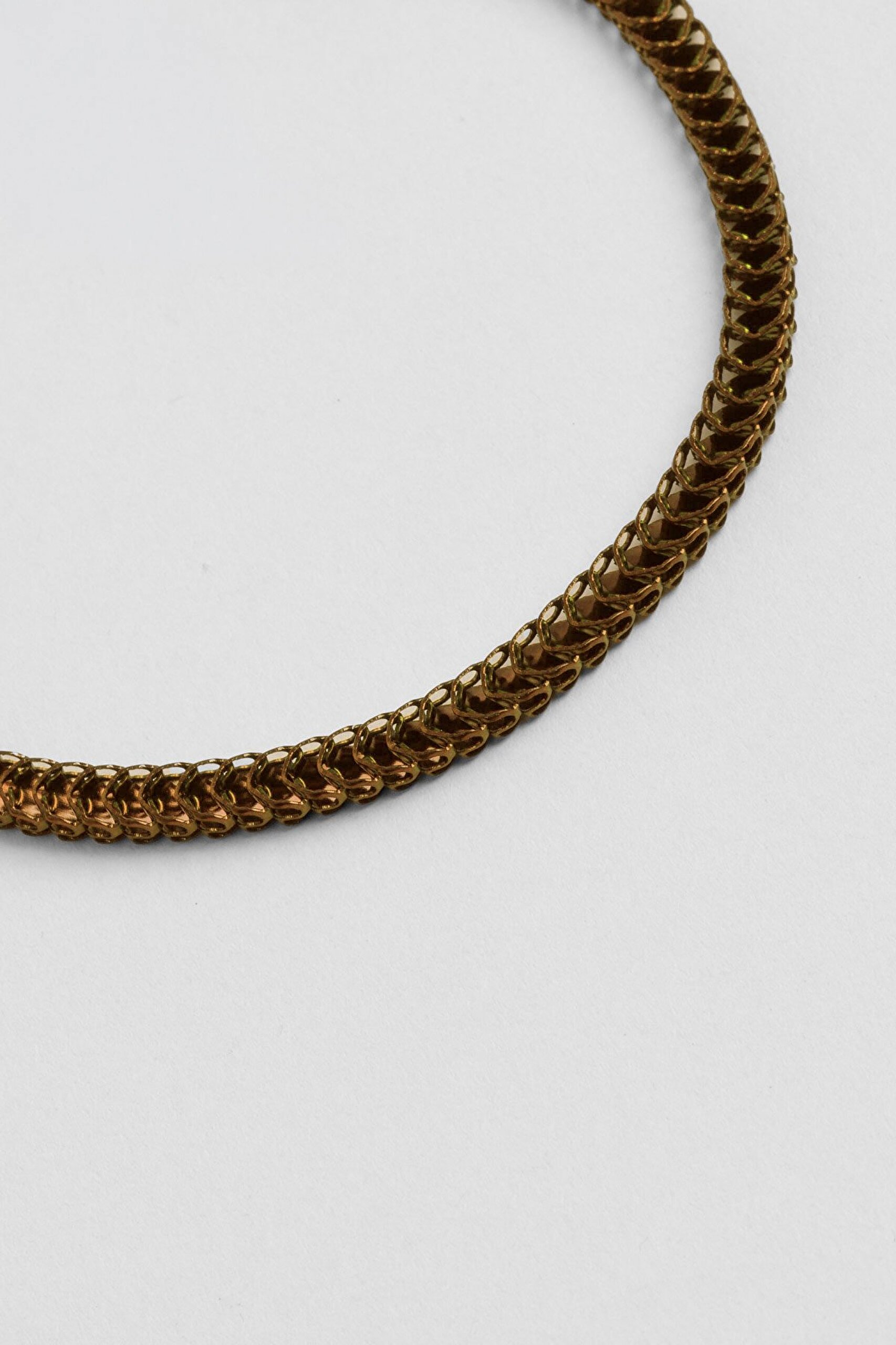 Kahverengi Zırh 21 Cm Çelik Erkek Bileklik - 4