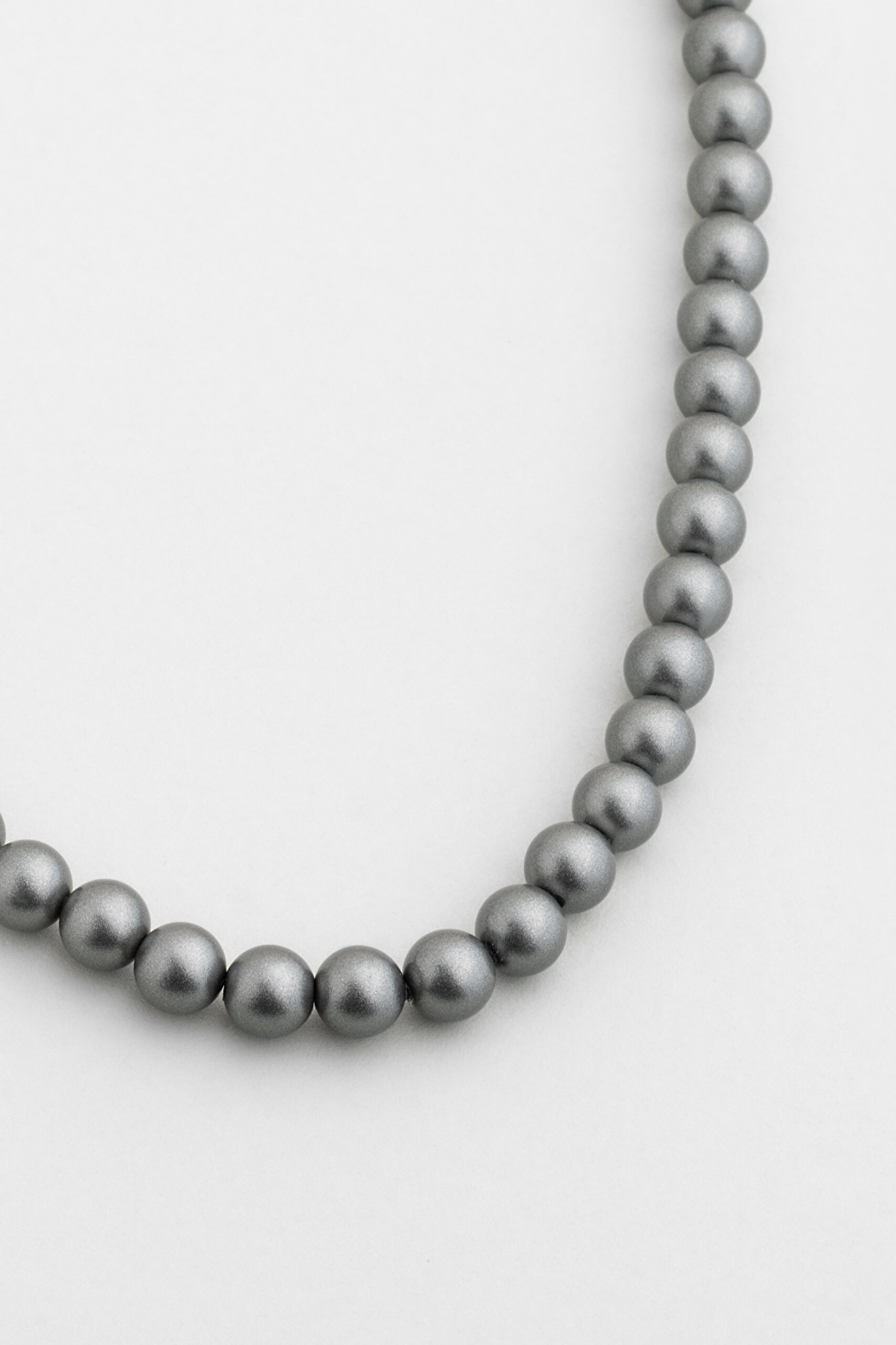 ⁠ İnci Taşlı 50 Cm Gümüş Erkek Kolye_4}