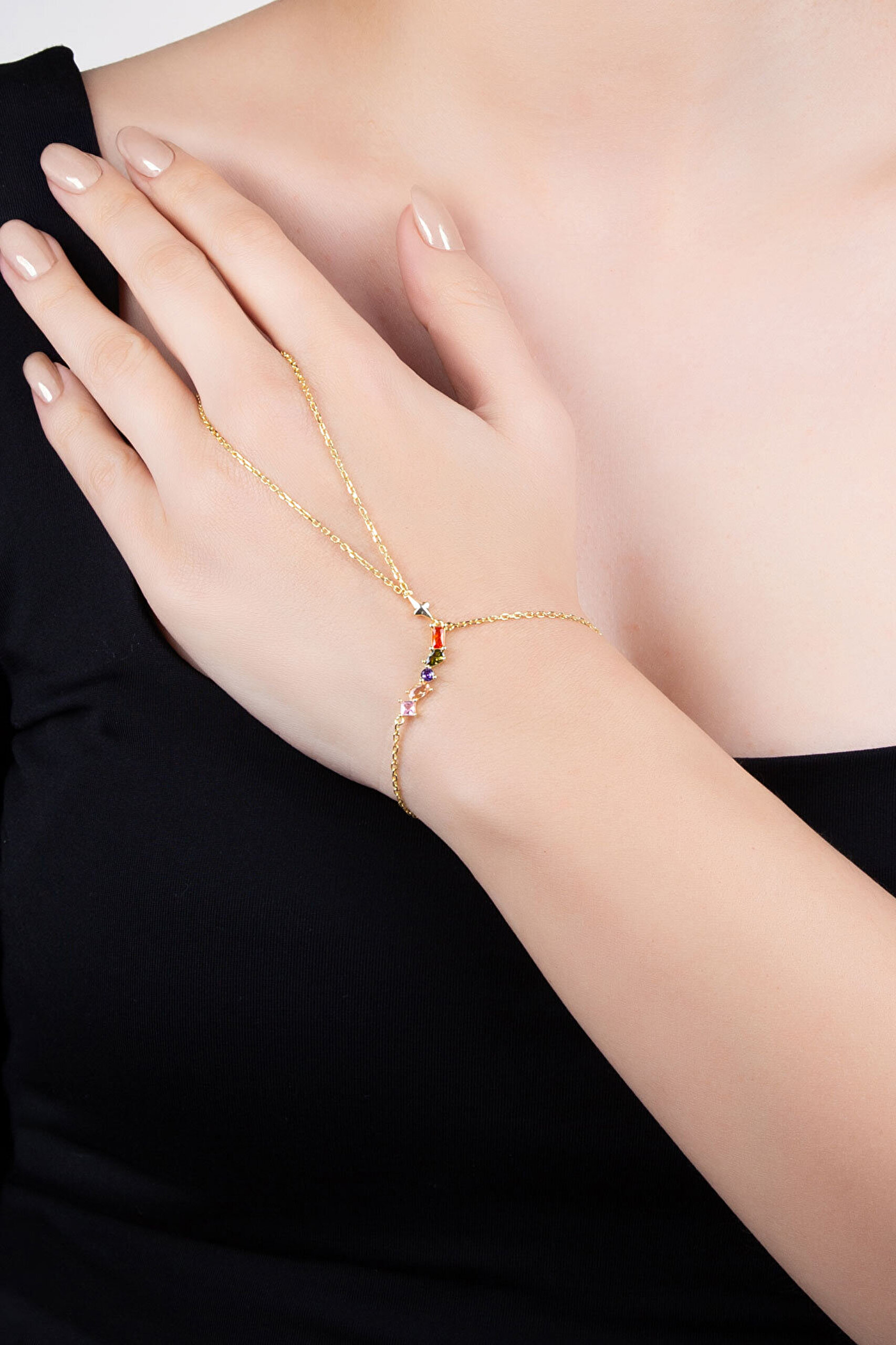 Kayan Yıldız 18 Ayar Sarı Altın Kaplama Gümüş Şahmeran - 1