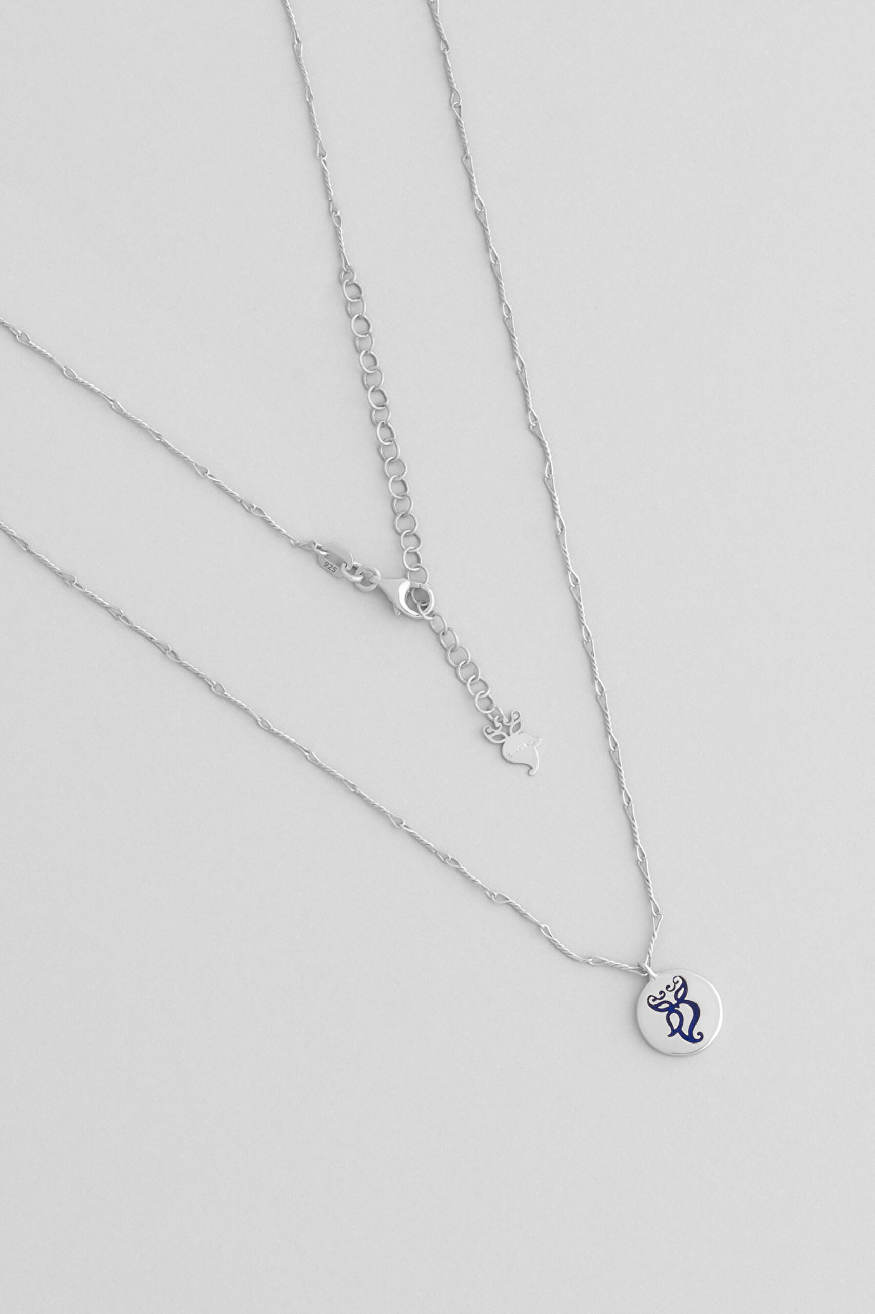 ⁠ Mistik Rüya 18 Ayar Beyaz Altın Kaplama 45 Cm Gümüş Uğurlu So Chic... Baykuş Kolye_0}