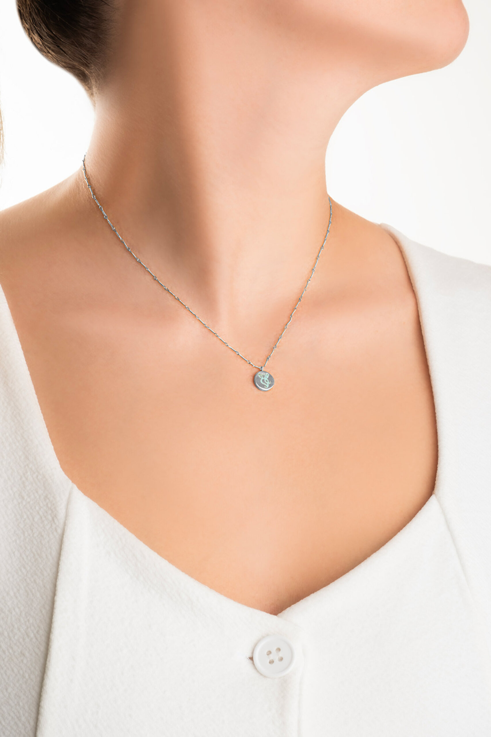 ⁠ Mistik Rüya 18 Ayar Beyaz Altın Kaplama 45 Cm Gümüş Uğurlu So Chic... Baykuş Kolye_3}