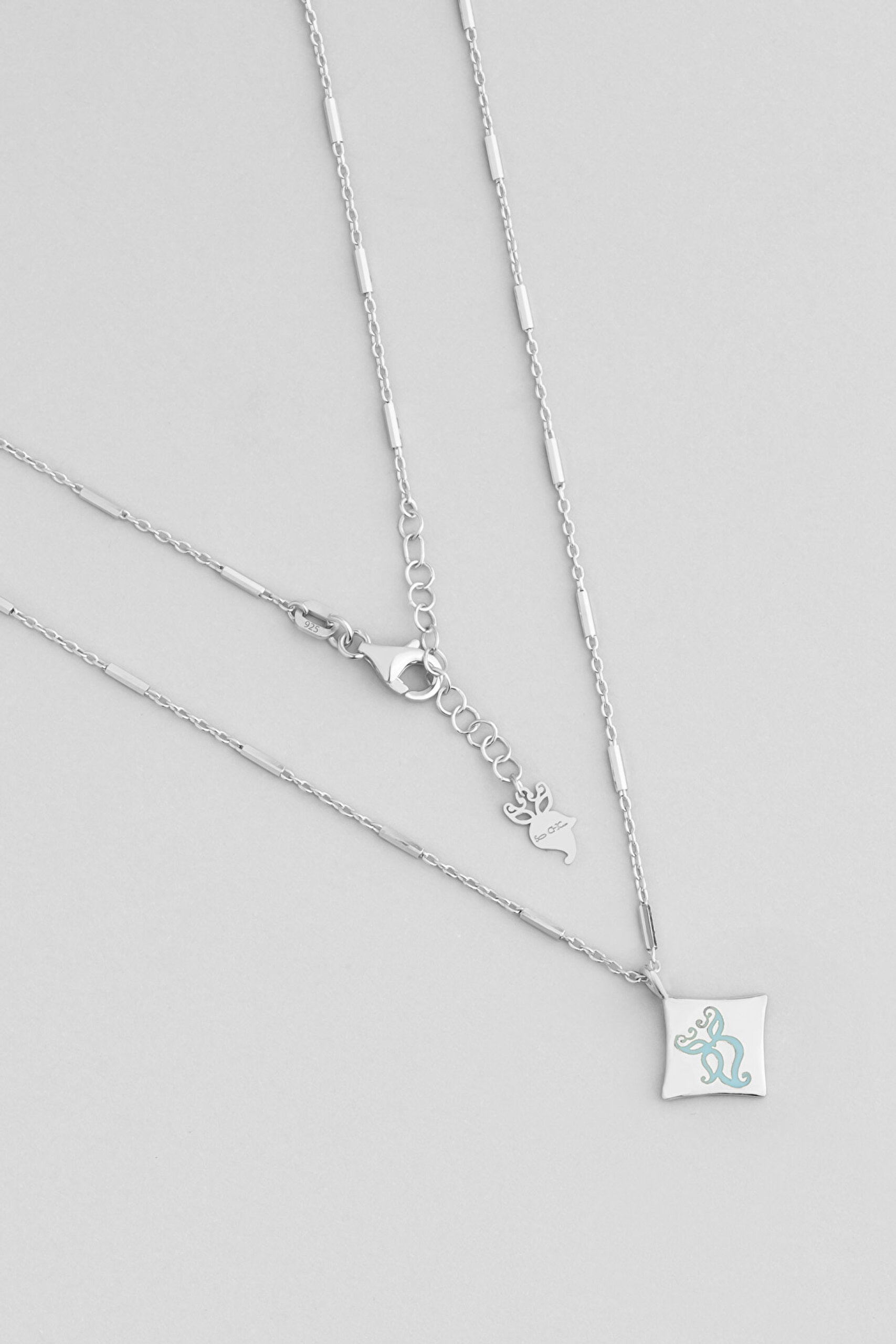 ⁠ Bilge Ruh 18 Ayar Beyaz Altın Kaplama 46 Cm Gümüş Uğurlu So Chic... Baykuş Kolye_0}