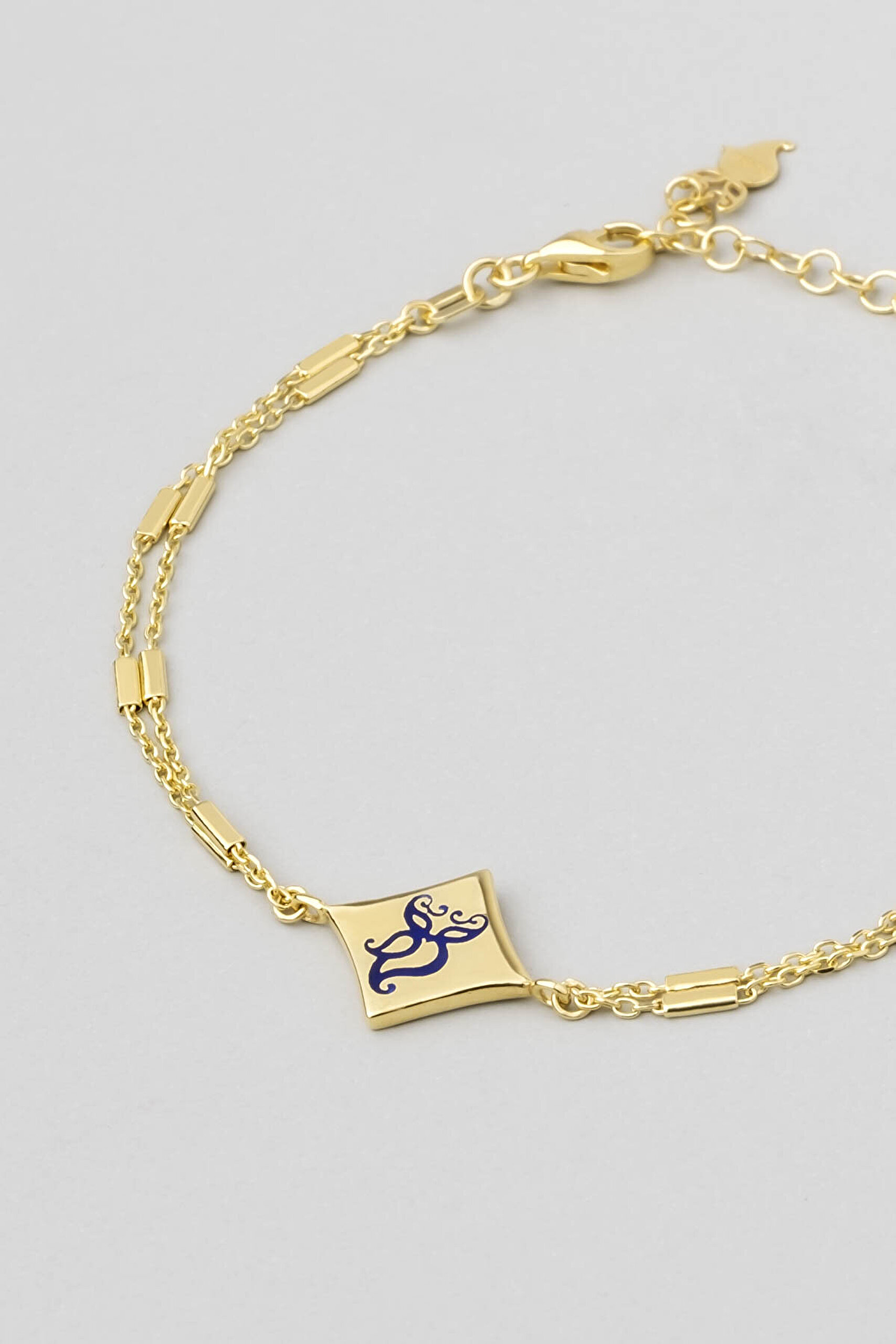 Büyülü Gizem 18 Ayar Sarı Altın Kaplama 20 Cm  Gümüş Uğurlu So CHIC... Baykuş Bileklik - 1