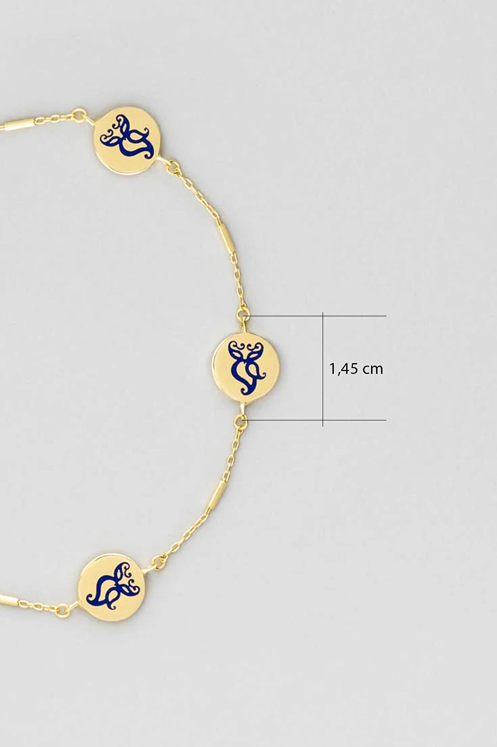 Mistik Rüya 18 Ayar Sarı Altın Kaplama 22 Cm Gümüş Uğurlu So Chic... Baykuş Bileklik - 2