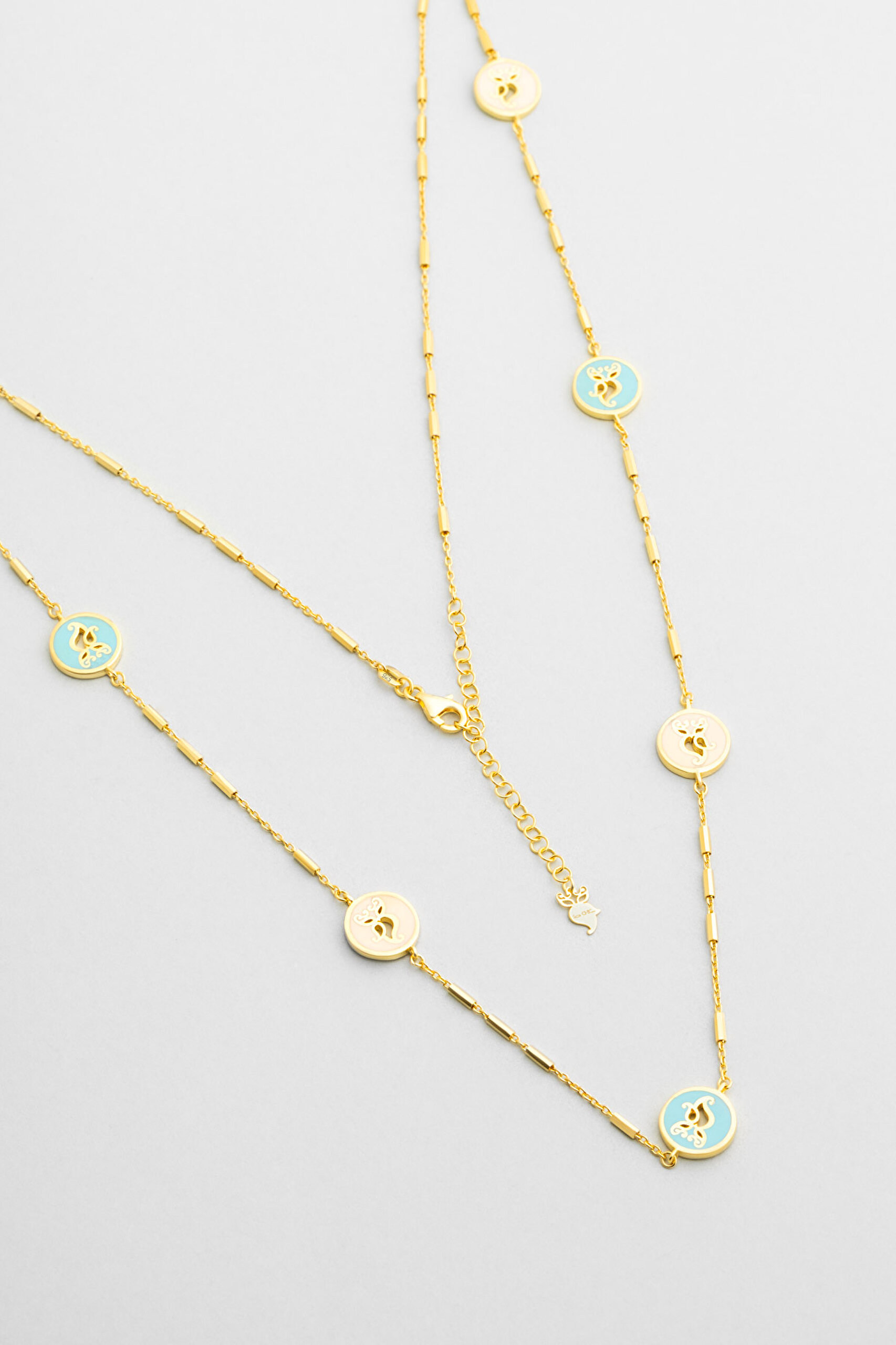 ⁠ Mistik Rüya 18 Ayar Sarı Altın Kaplama 70 Cm Gümüş Uğurlu So Chıc... Baykuş Kolye_0}