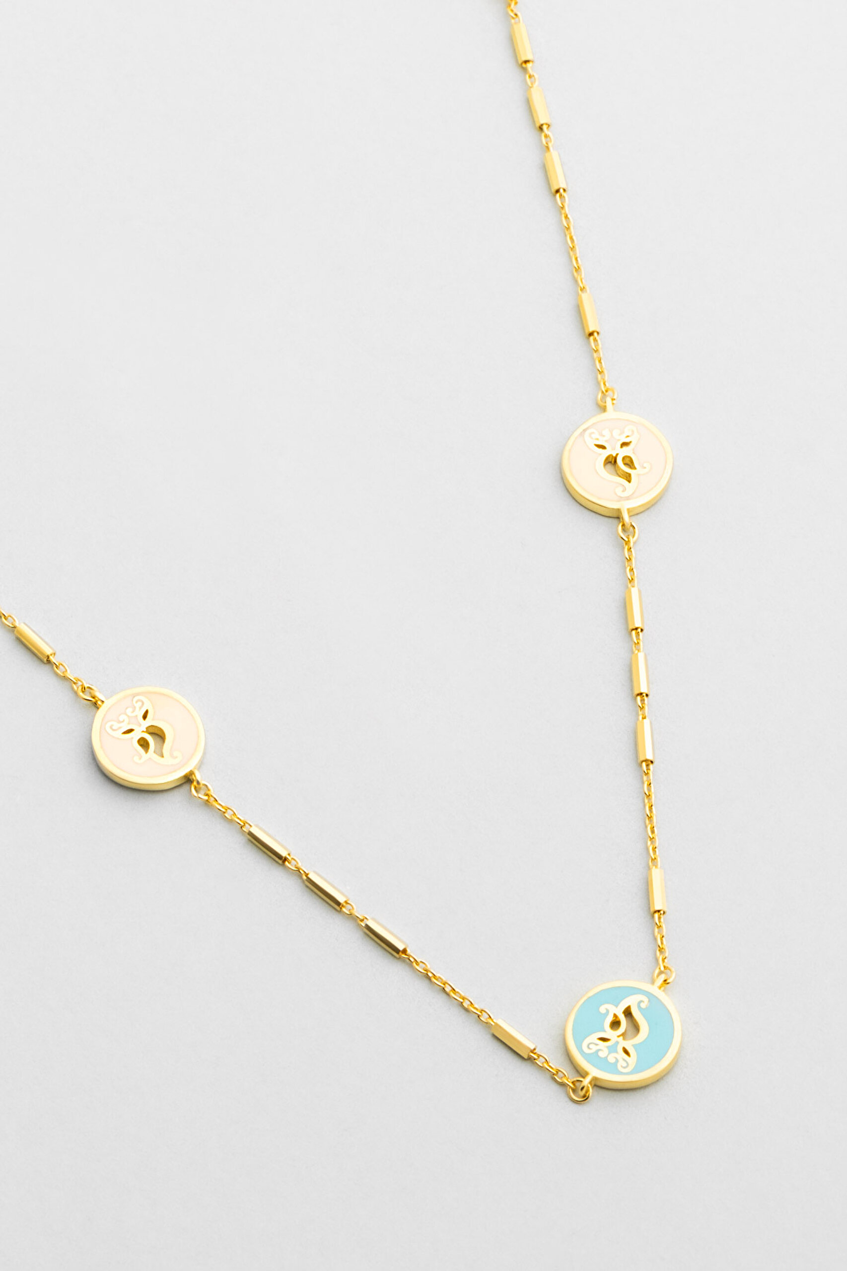 ⁠ Mistik Rüya 18 Ayar Sarı Altın Kaplama 70 Cm Gümüş Uğurlu So Chıc... Baykuş Kolye_4}