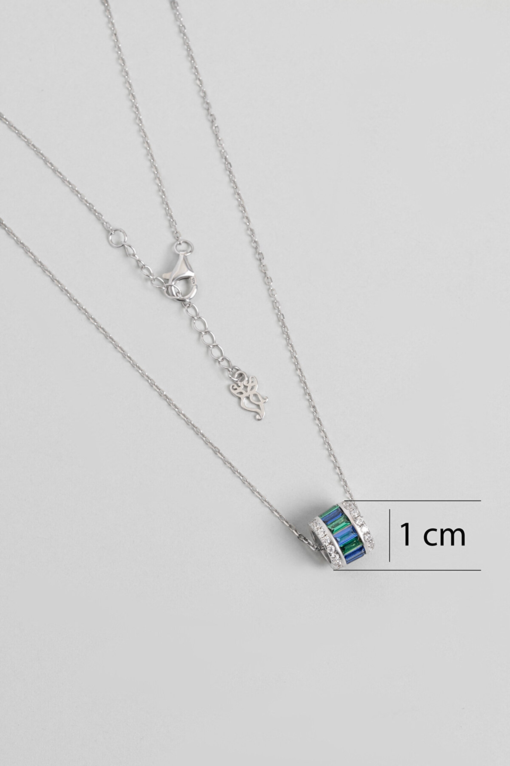 Minimal Tasarım 18 Ayar Beyaz Altın Kaplama 45 Cm Gümüş Kolye - 2