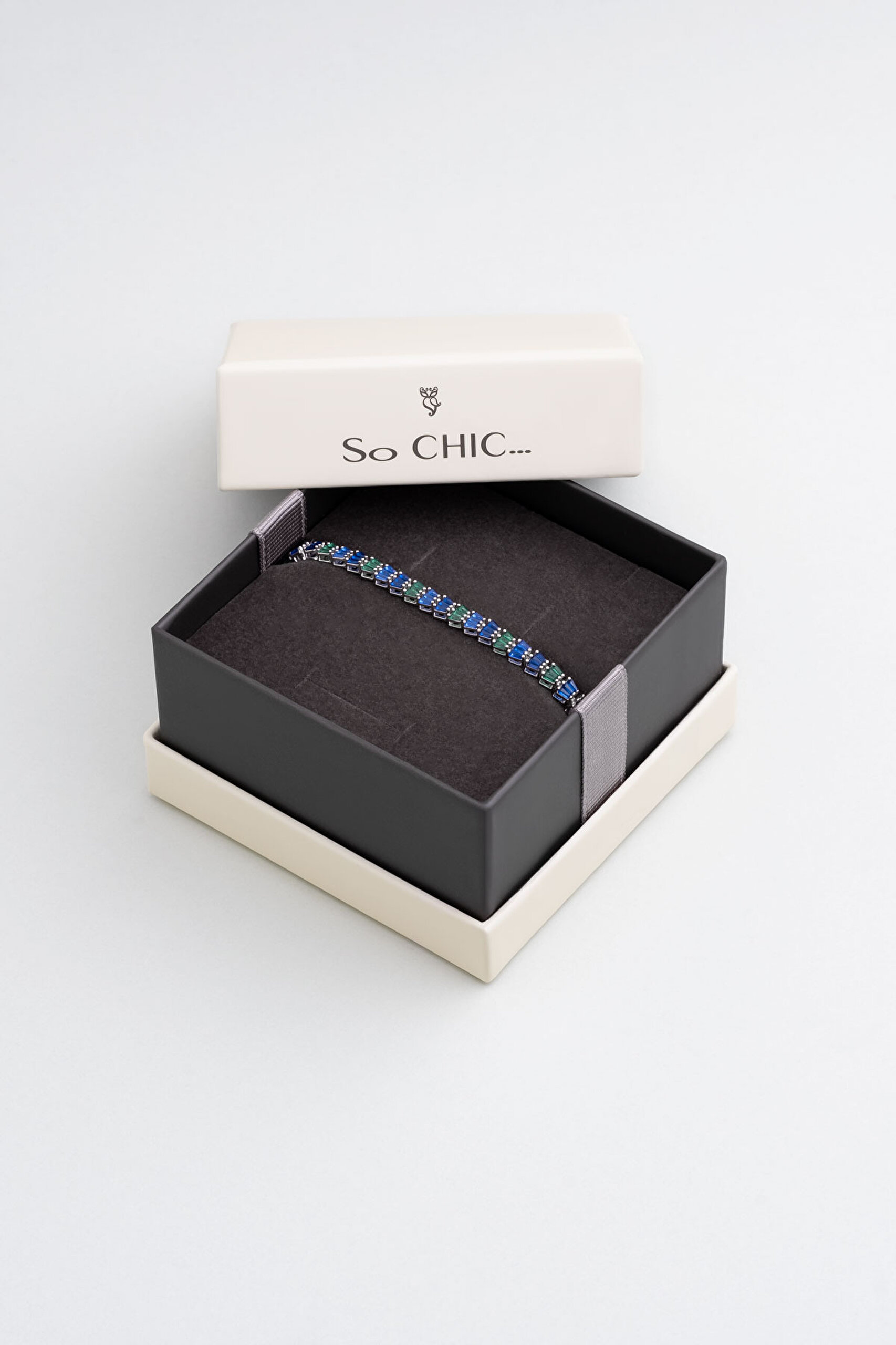 ⁠ Yakamoz Işıltısı 18 Ayar Beyaz Altın Kaplama 16 Cm Gümüş Baget Bileklik_3}