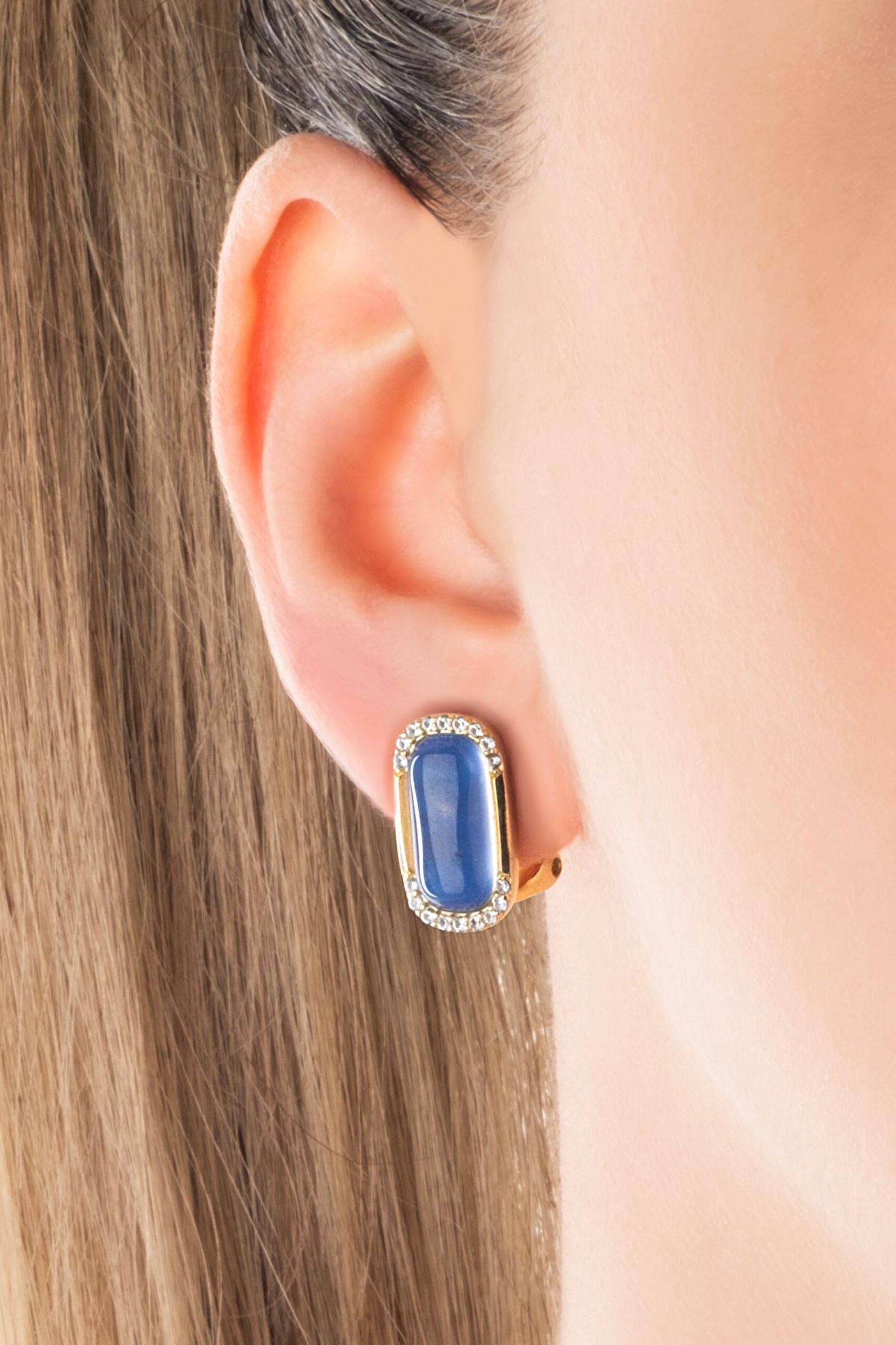 ⁠ Safir Yolculuğu 18 Ayar Sarı Altın Kaplama Gümüş Küpe_1}