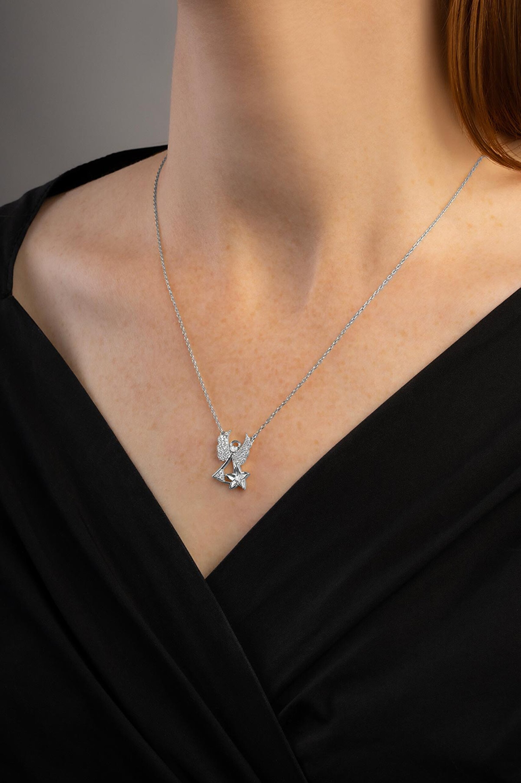 ⁠ Güçlü Bff 18 Ayar Beyaz Altın Kaplama 48 Cm Gümüş Arkadaş Kolyesi_3}