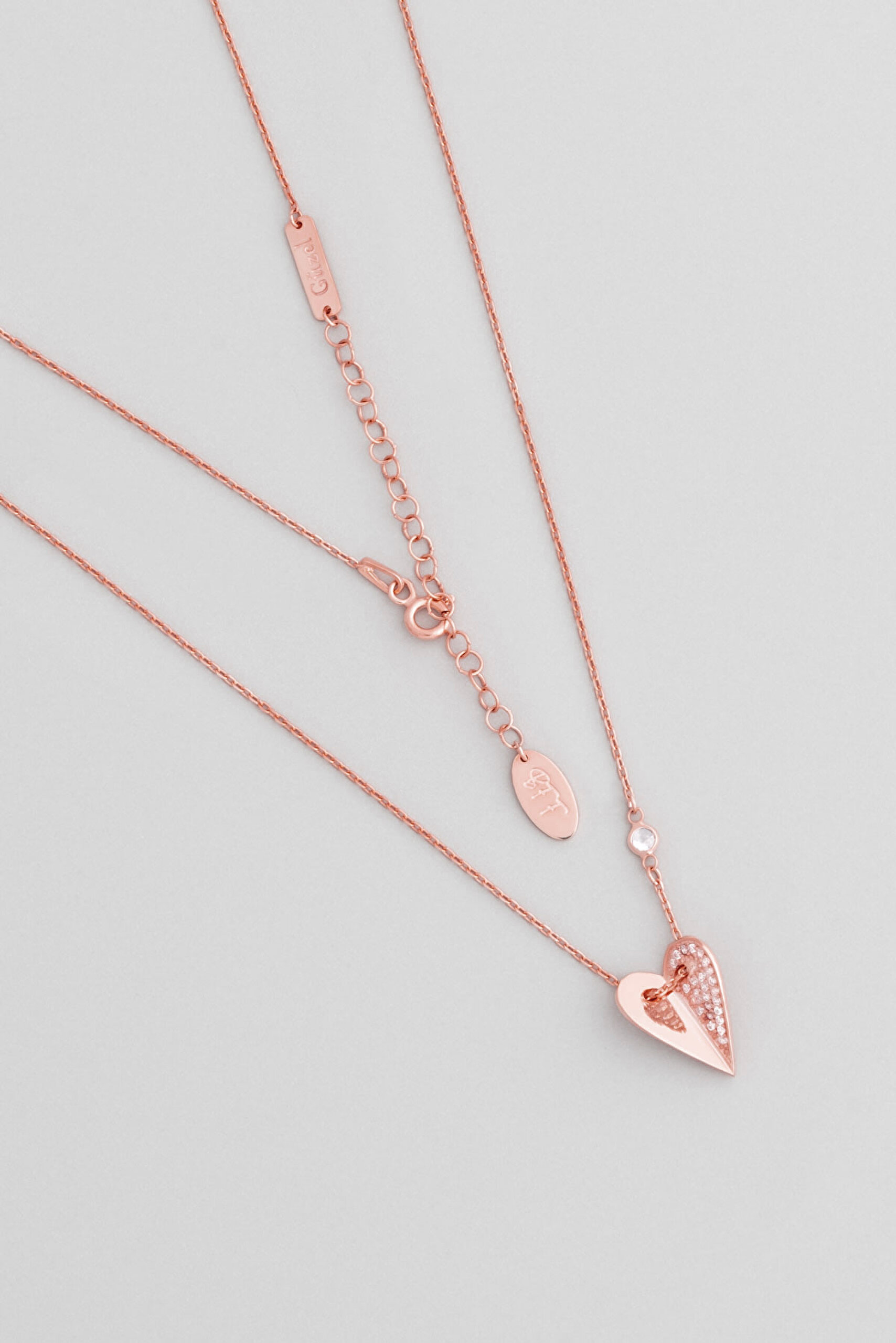 ⁠ Güzel Bff 18 Ayar Rose Altın Kaplama 45 Cm Gümüş Arkadaş Kolyesi_0}