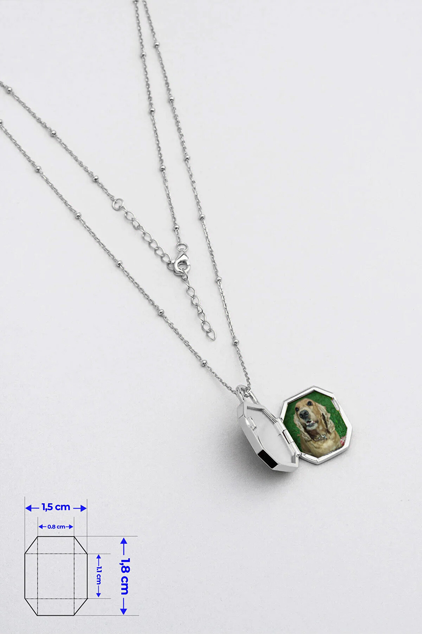 ⁠ Malahit Kapsülü 18 Ayar Beyaz Altın Kaplama 55 Cm Gümüş Malahit Kolye_2}