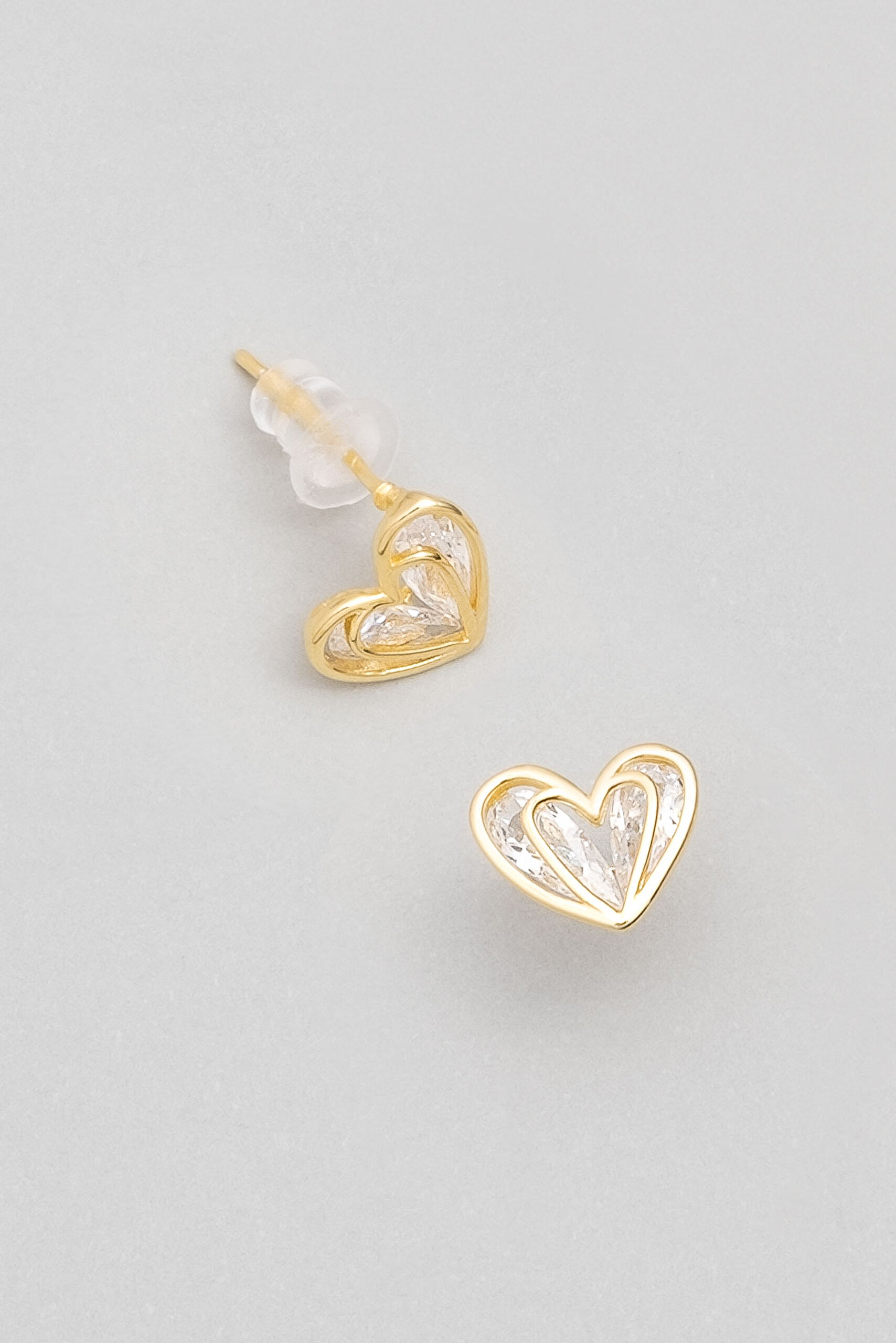 ⁠ Kalp Dokunuşu 18 Ayar Sarı Altın Kaplama Gümüş Seti_4}