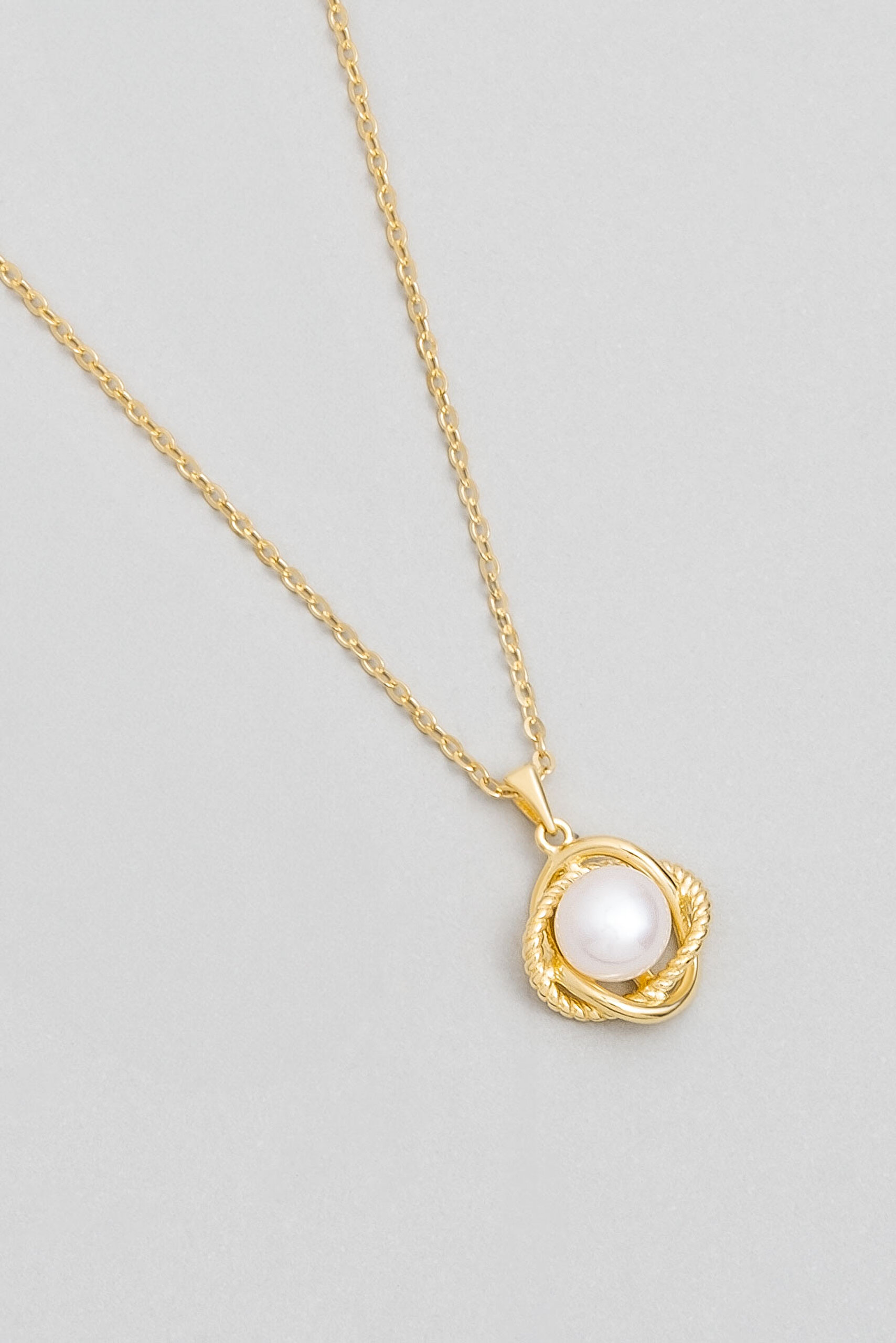 ⁠ Minimal İnci 18 Ayar Sarı Altın Kaplama Gümüş Seti_6}