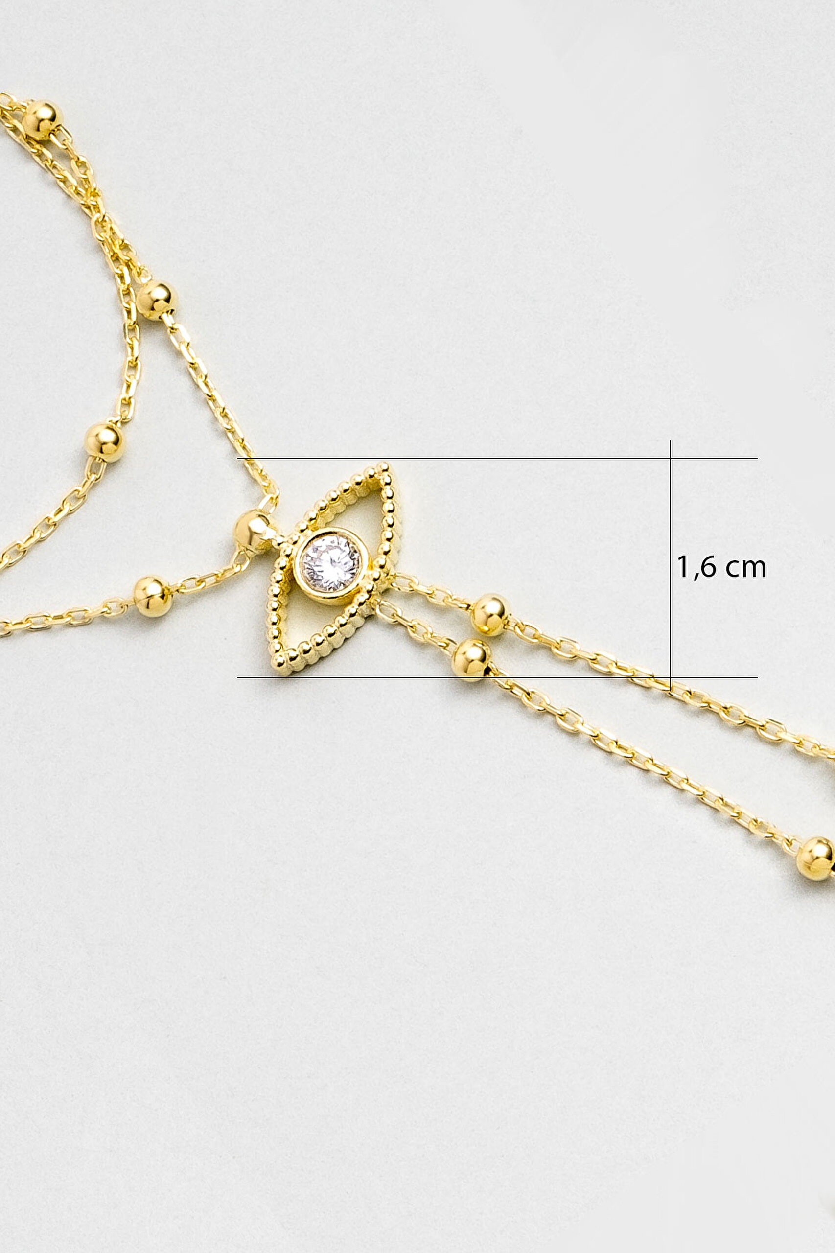 ⁠ Ra'nın Gözü 18 Ayar Sarı Altın Kaplama 32 Cm Gümüş Şahmeran_1}