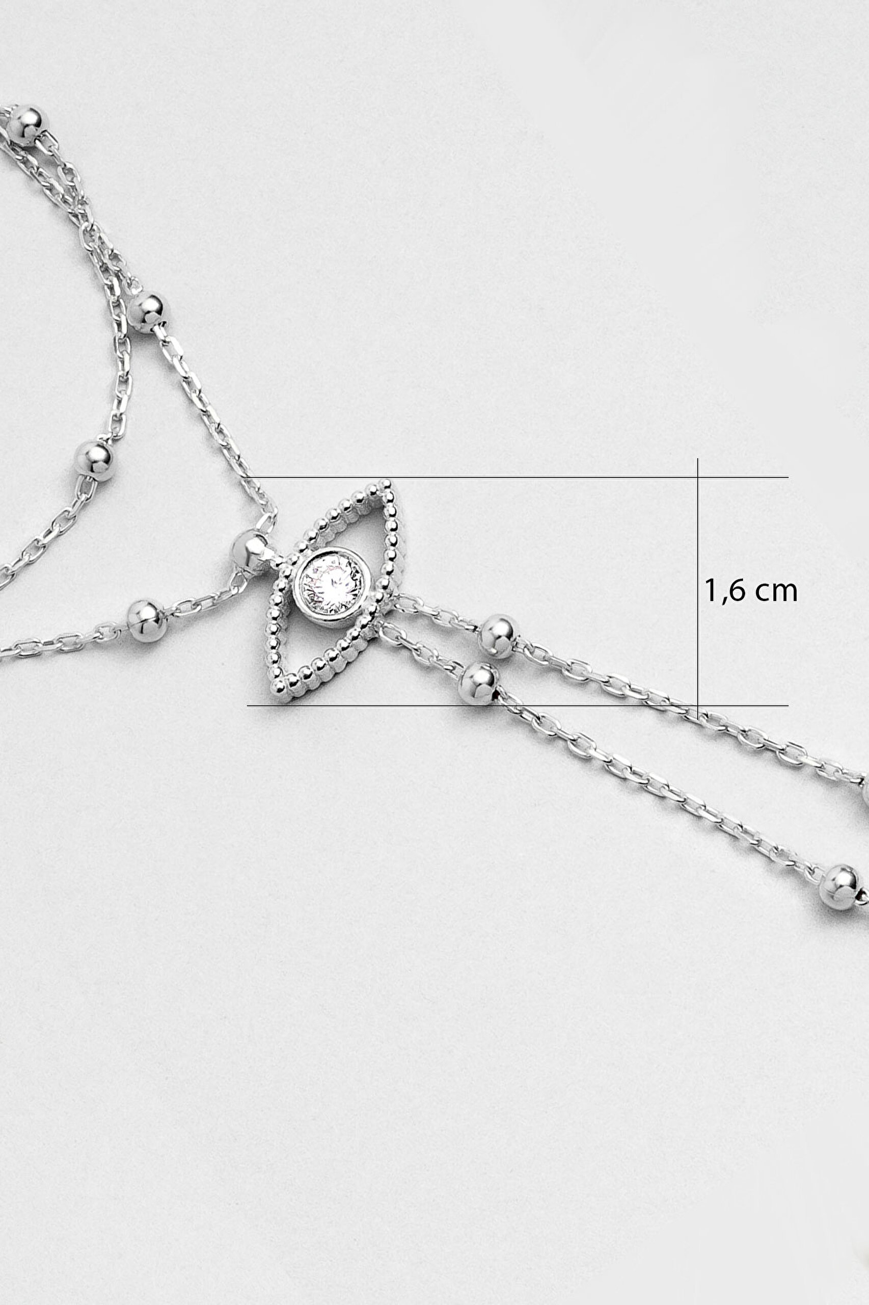 ⁠ Ra'nın Gözü 18 Ayar Beyaz Altın Kaplama 32 Cm Gümüş Şahmeran_1}