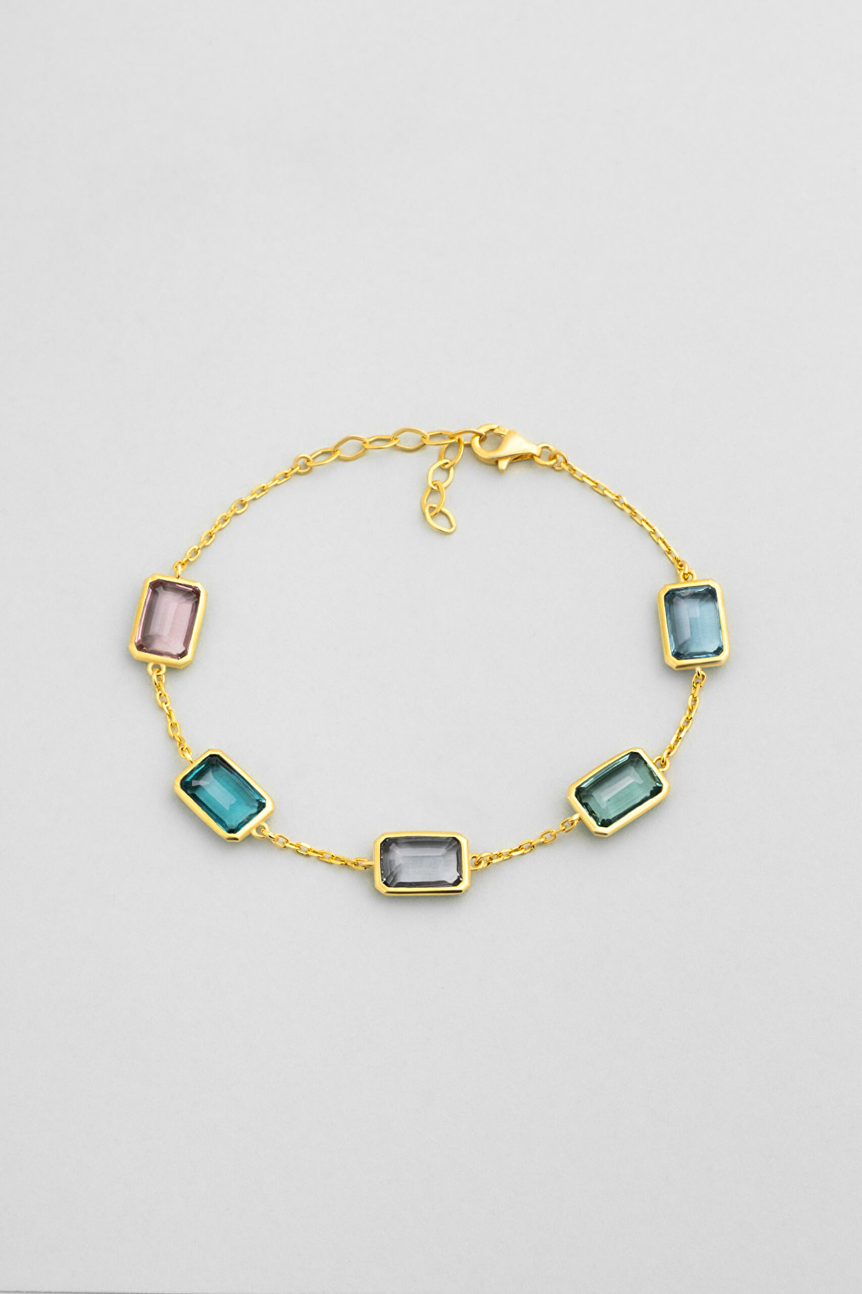 ⁠ Chromony 18 Ayar Sarı Altın Kaplama 20 Cm Gümüş Bileklik_0}